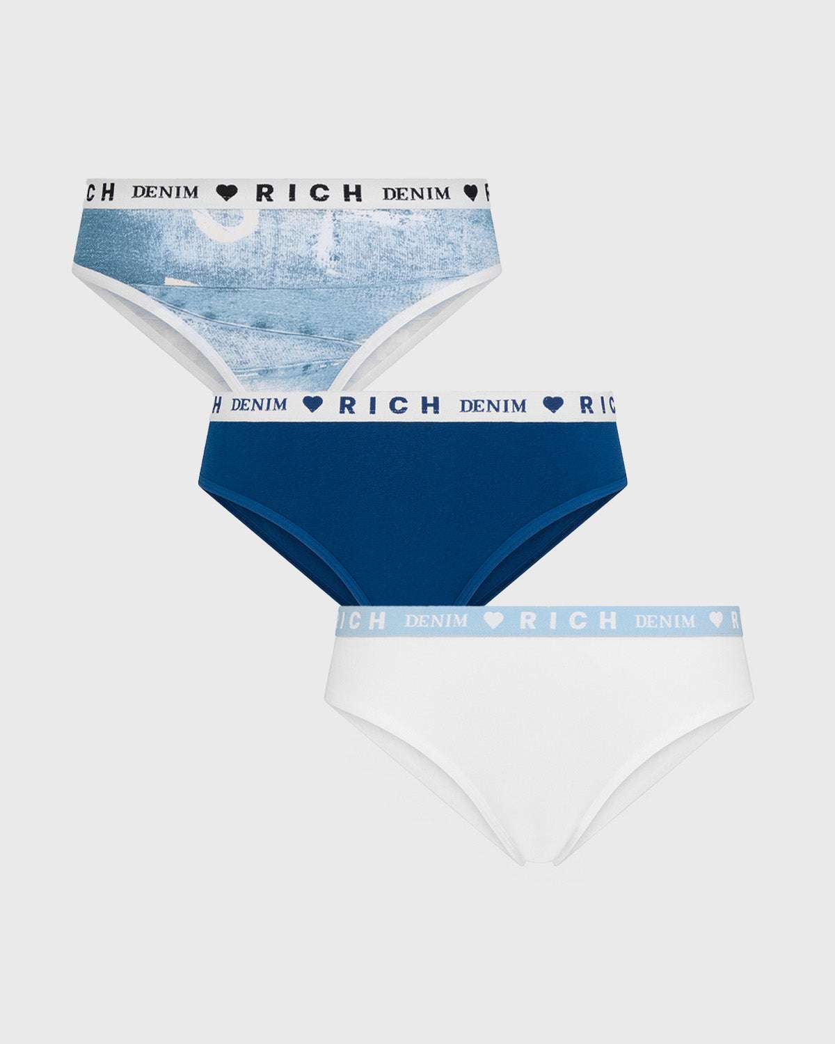 Richmondunderwear Tripack slip donna denim sconto