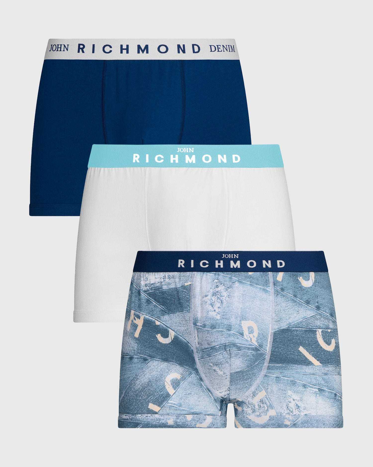 Richmondunderwear Tripack boxer fantasia denim sconto