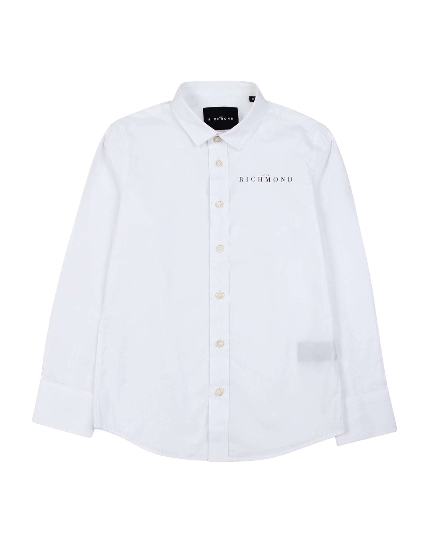 John Richmond kids Camicia con logo a contrasto sul davanti sconto