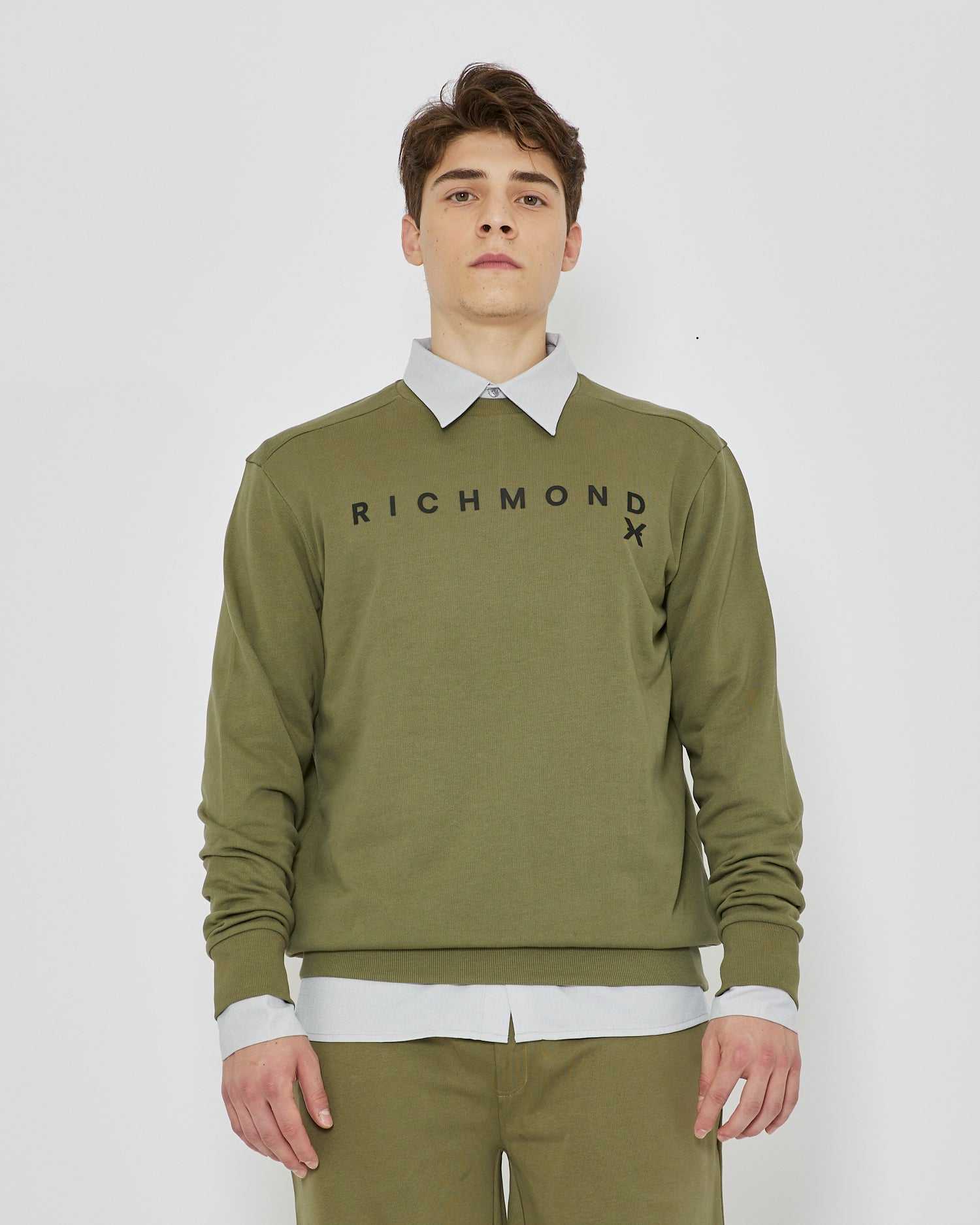 John Richmond Felpa con logo sul davanti sconto