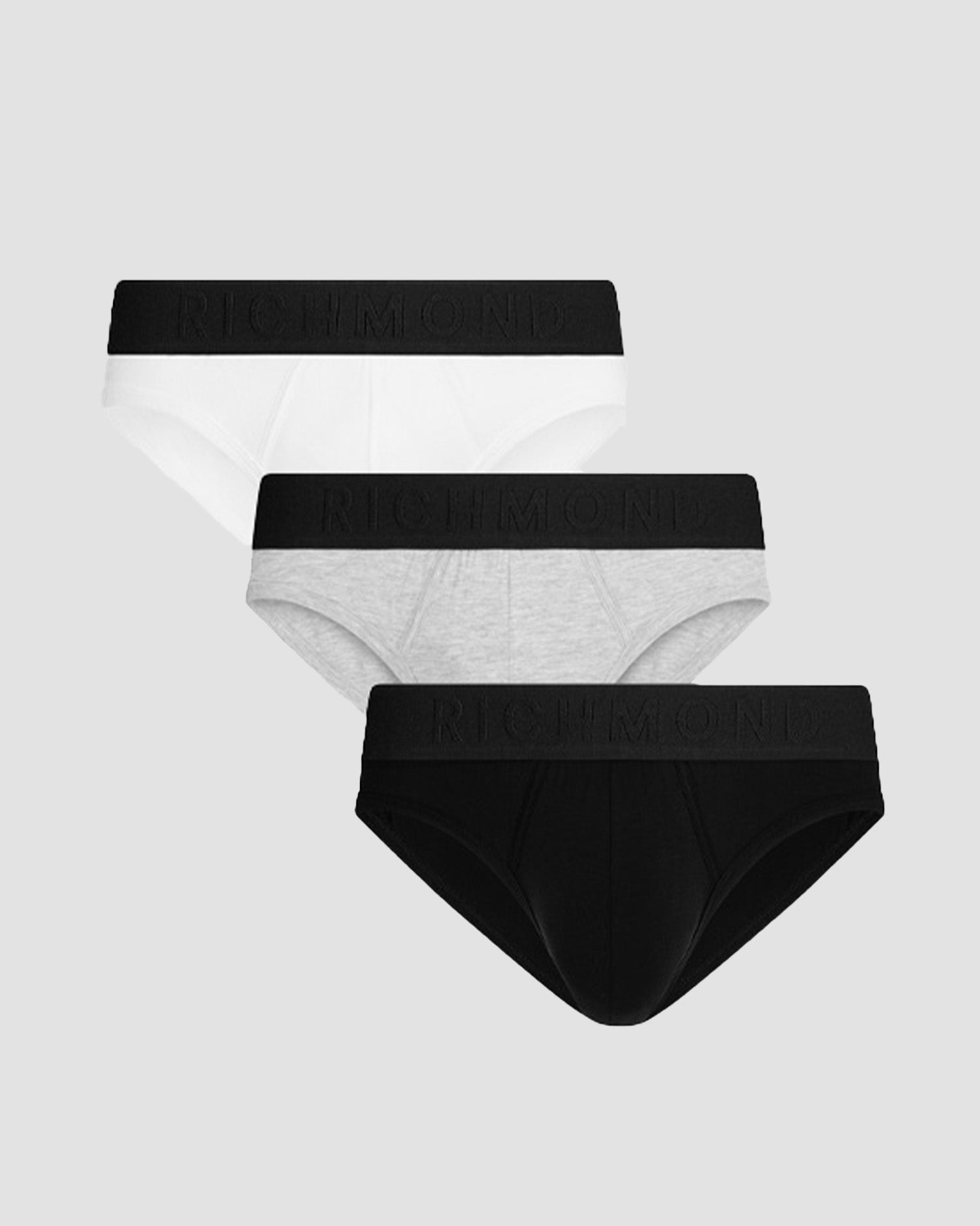 Richmondunderwear Tripack slip vita bassa tricolor in cotone pettinato sconto