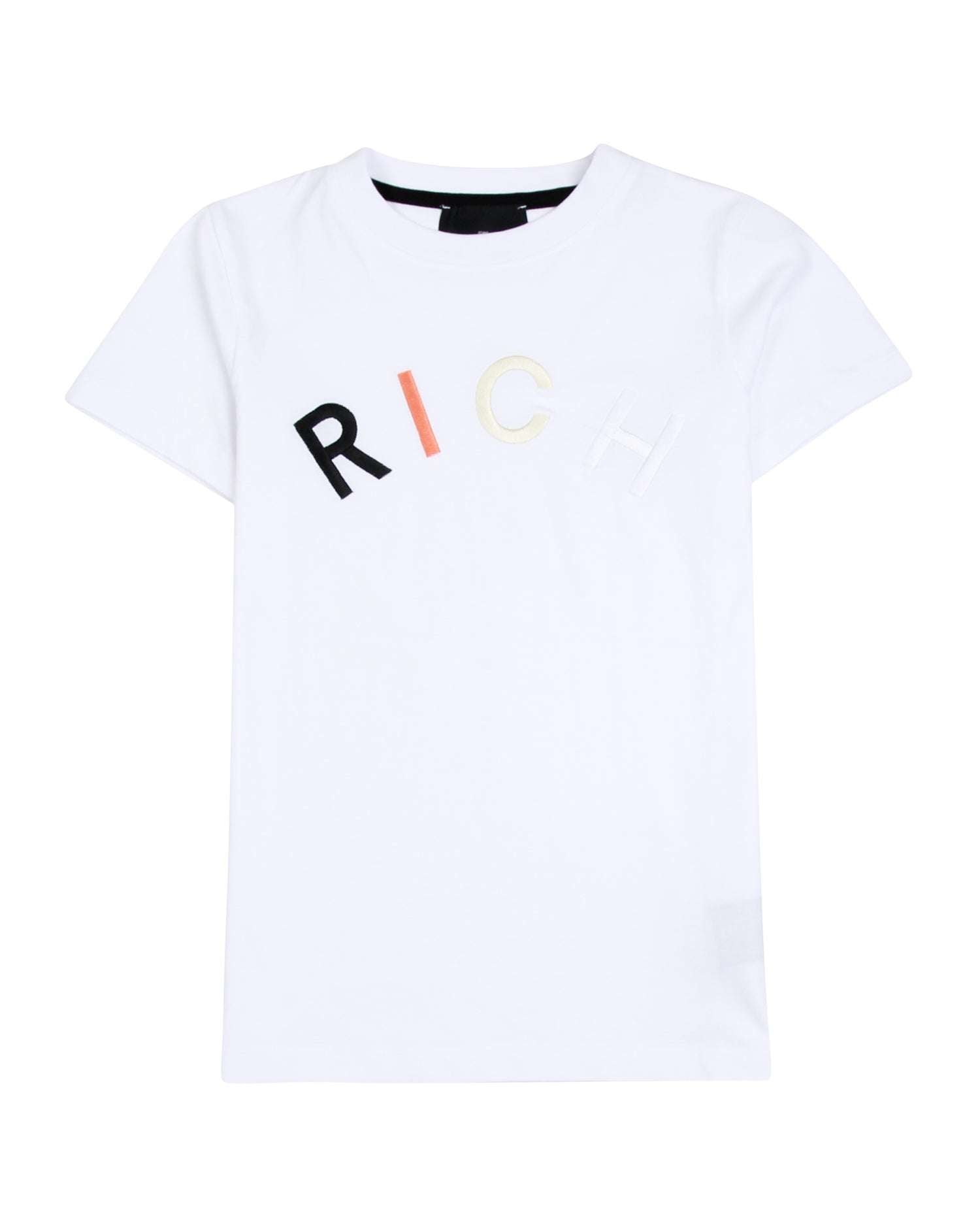 John Richmond kids T-shirt con logo sul davanti sconto