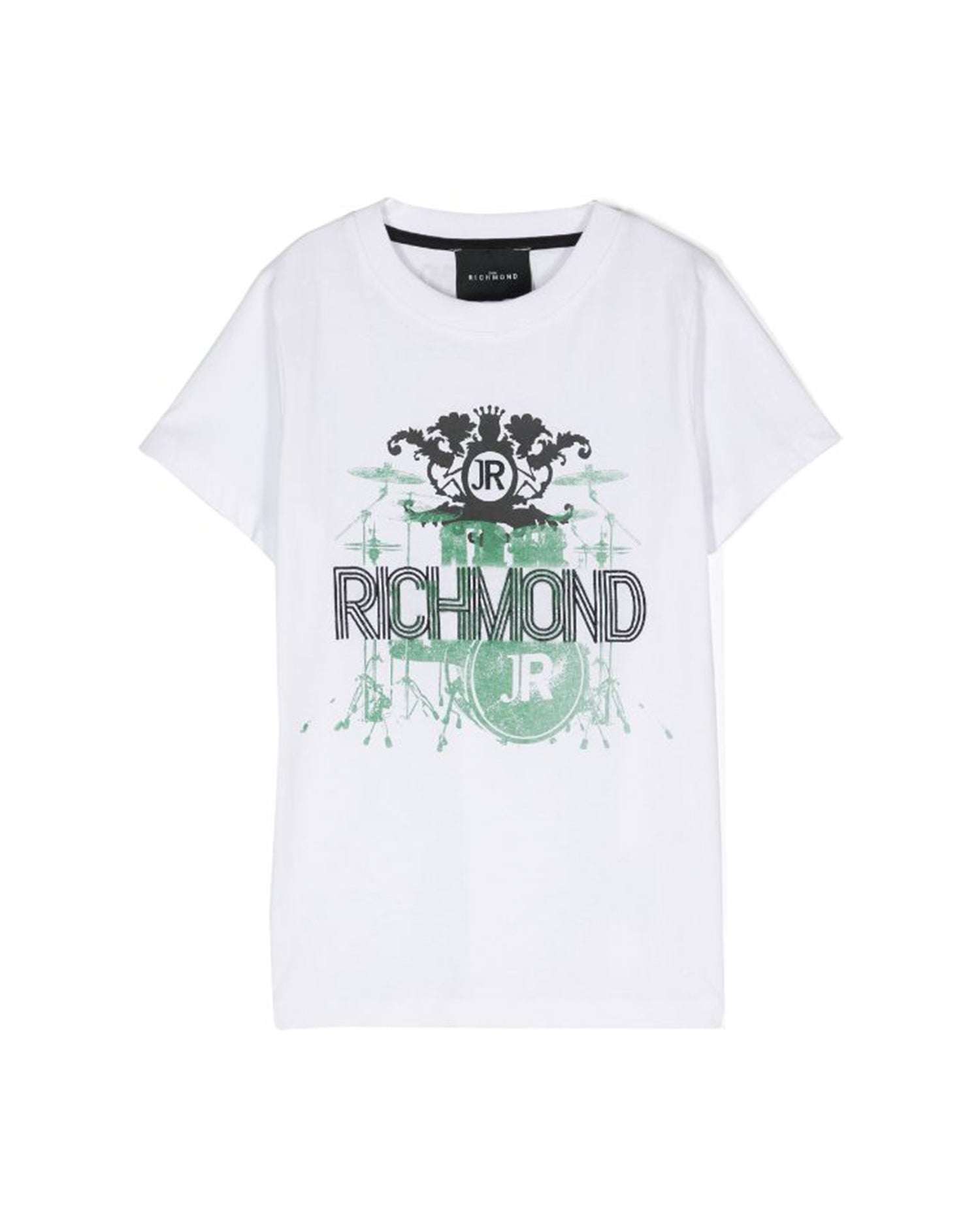 John Richmond kids T-shirt con logo e grafica sul davanti sconto