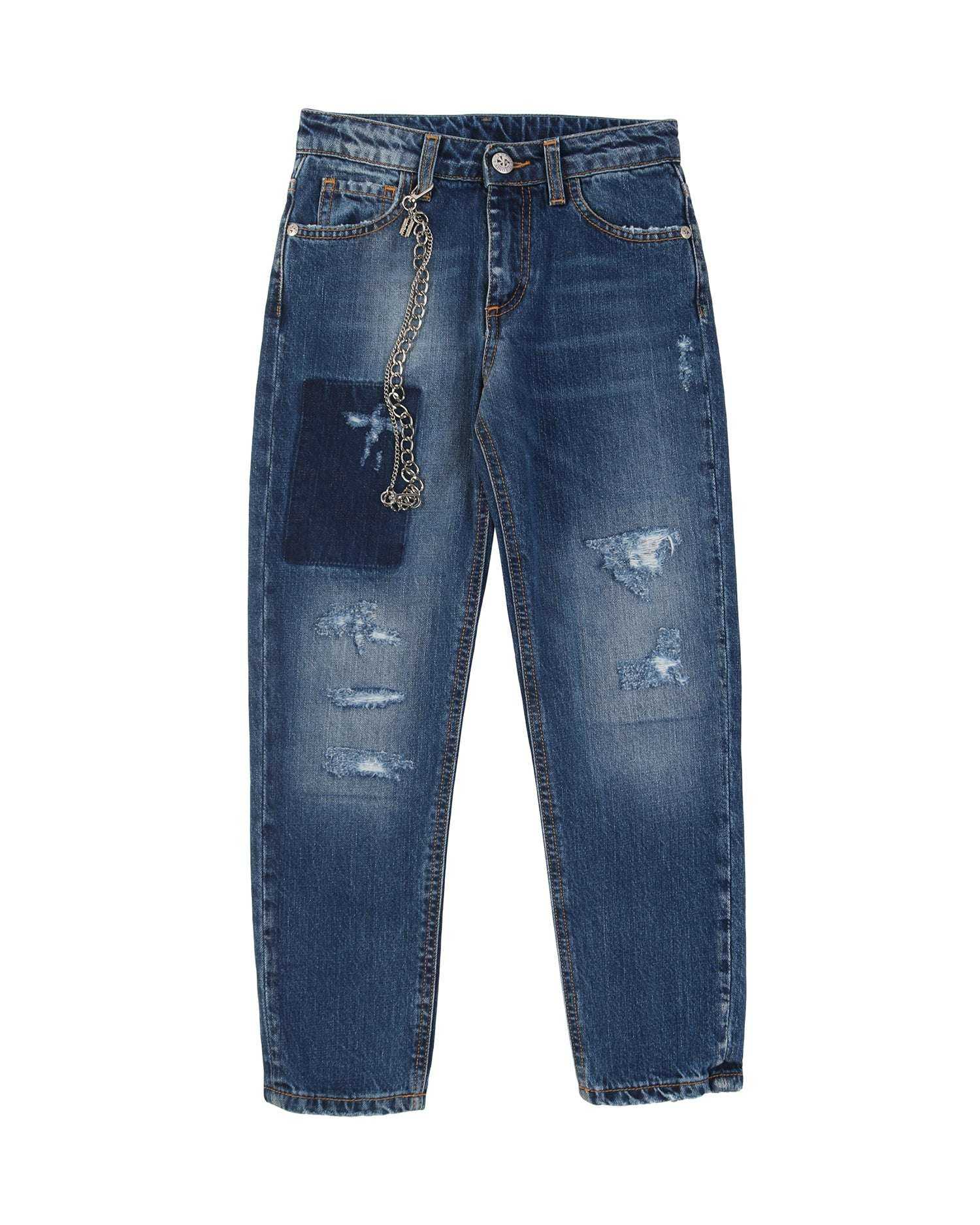 John Richmond kids Jeans con catena decorativa sconto