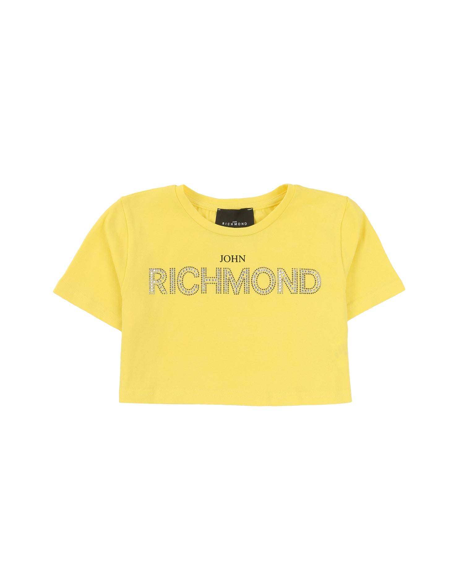 John Richmond kids T-shirt crop con logo sconto