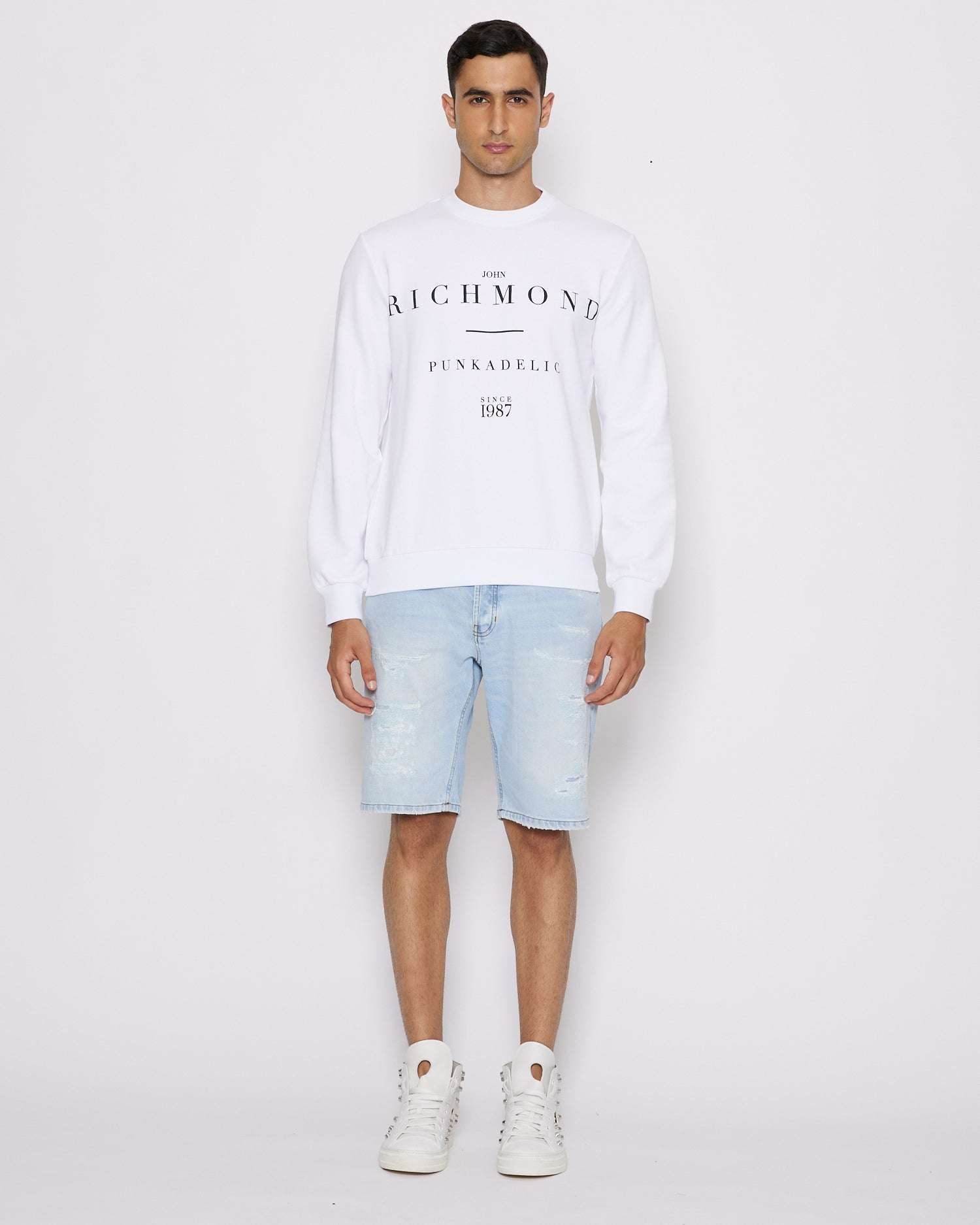 John Richmond Bermuda in denim sconto