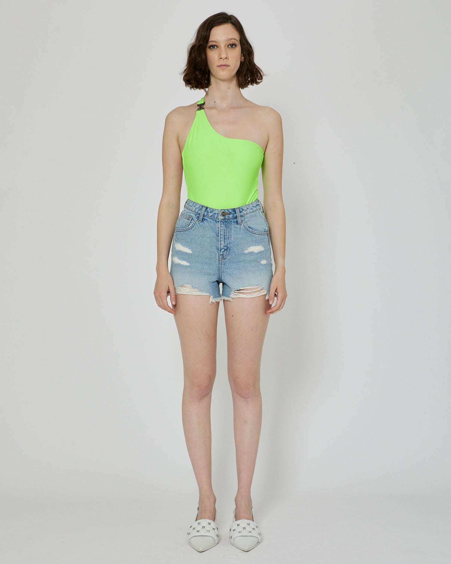 John Richmond Shorts in denim lavaggio chiaro sconto