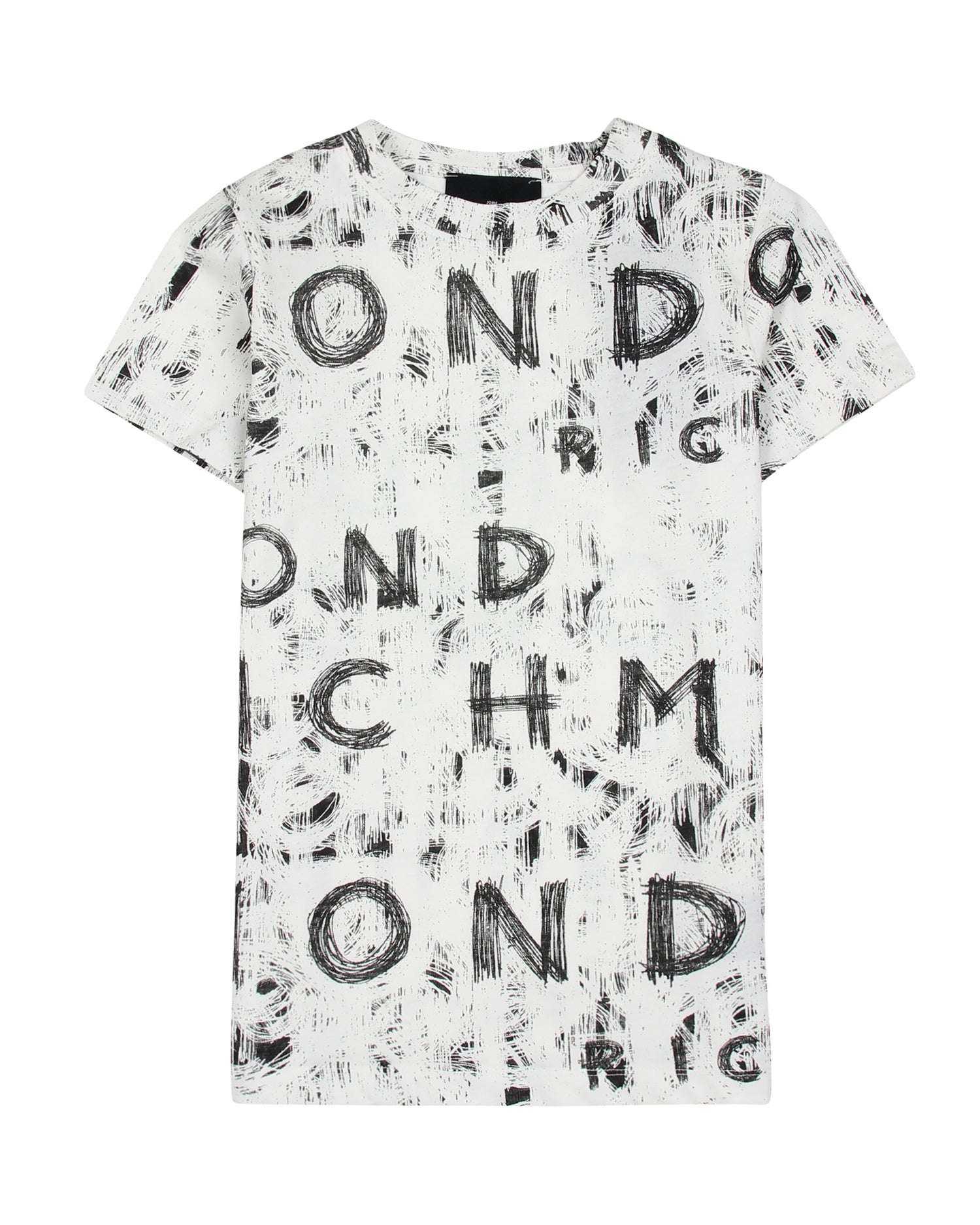 John Richmond kids T-shirt con pattern ton sur ton sconto