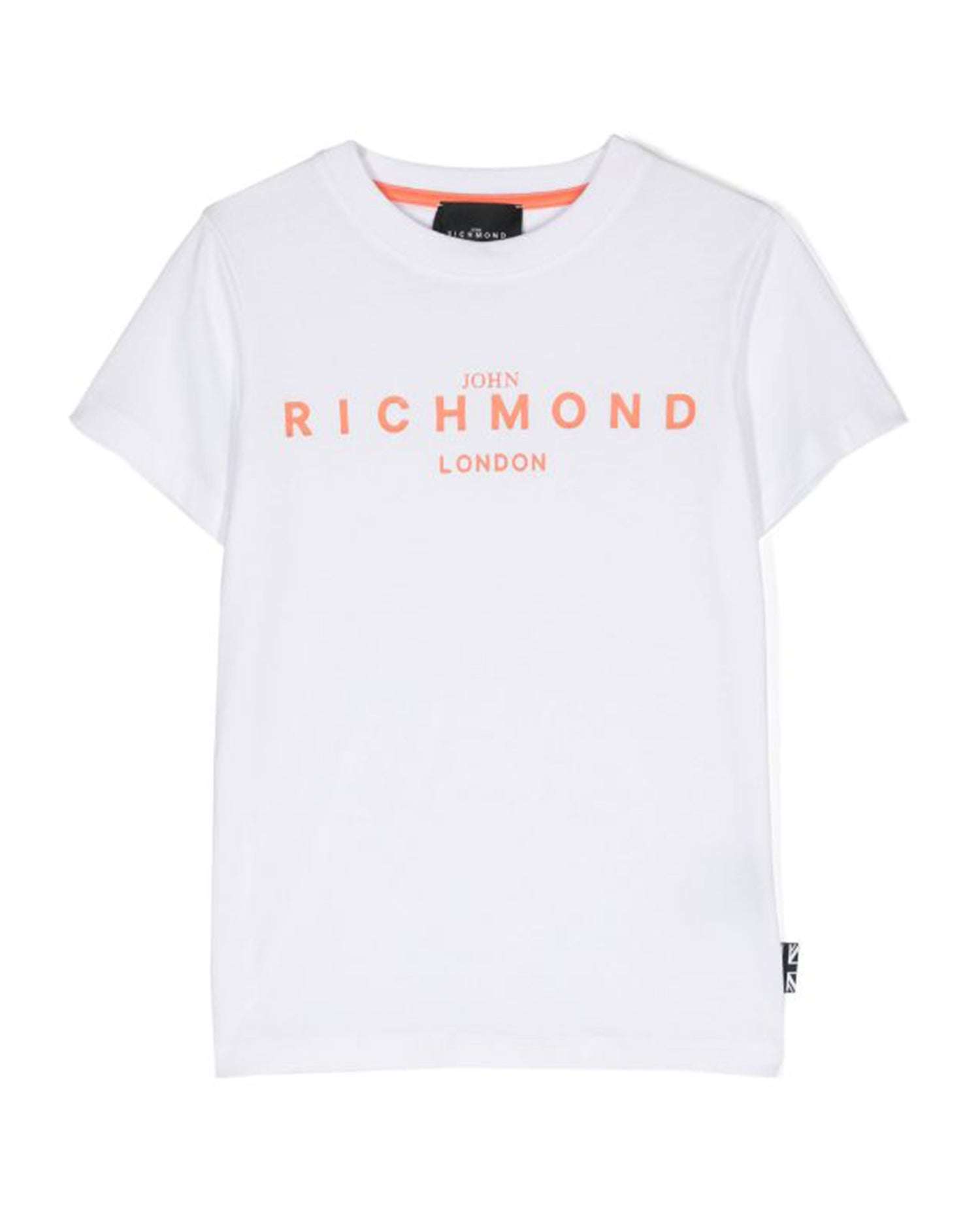 John Richmond kids T-shirt con logo sul davanti sconto