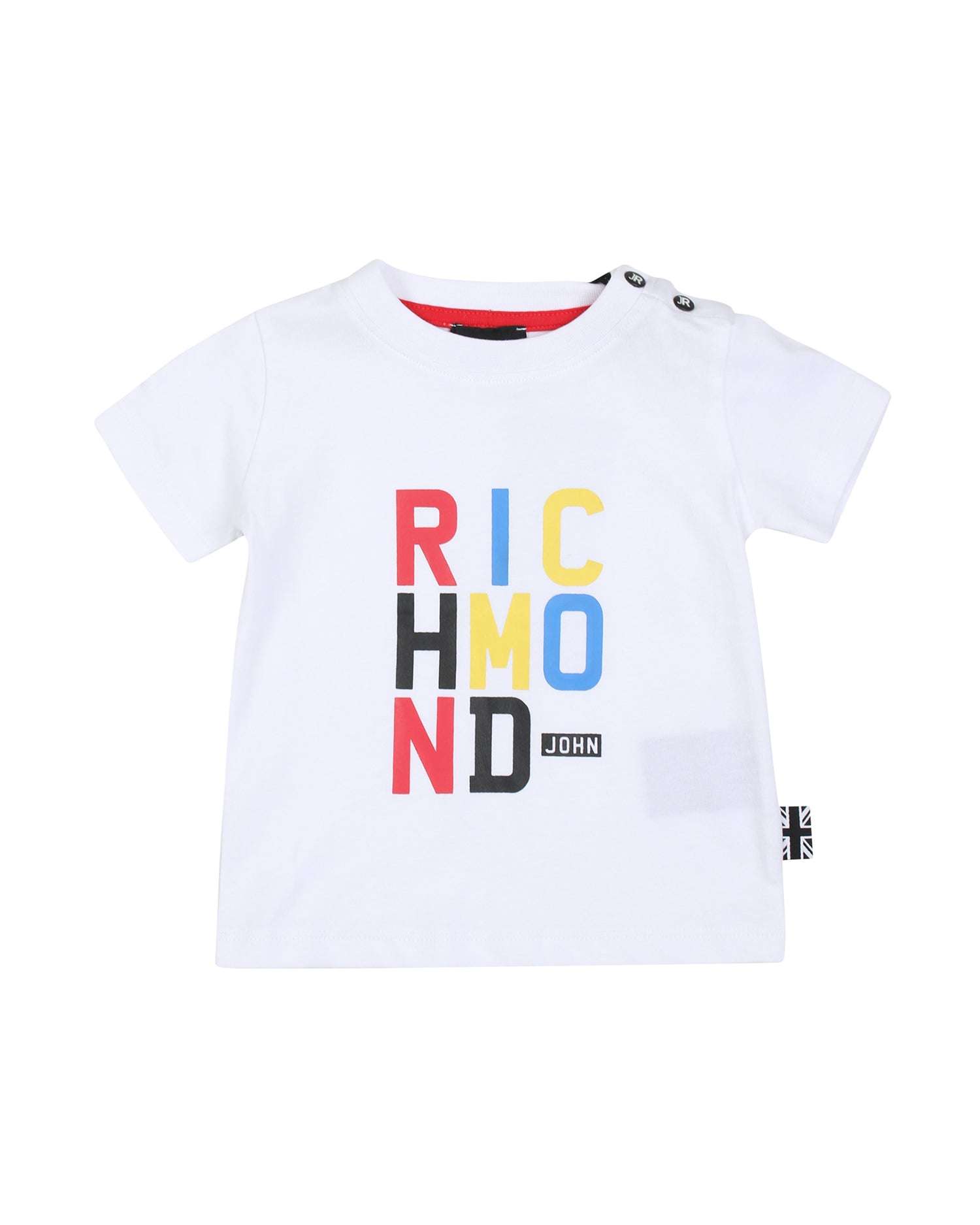 John Richmond kids T-shirt con logo sul davanti sconto