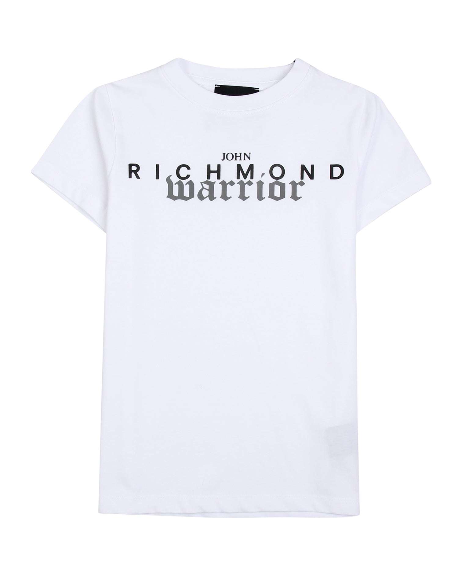 John Richmond kids T-shirt con logo sul davanti sconto