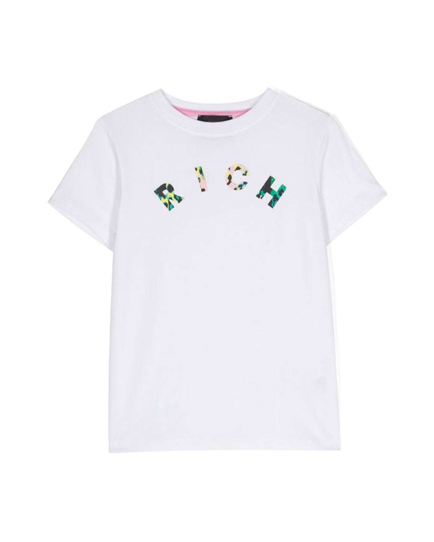 John Richmond kids T-shirt con logo sul davanti sconto