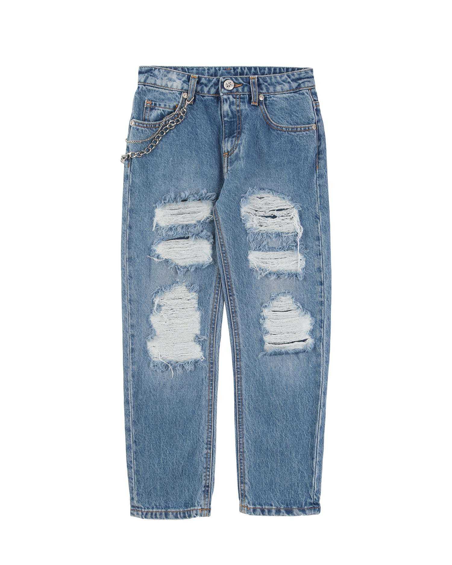 John Richmond kids Jeans con strappi effetto used sconto