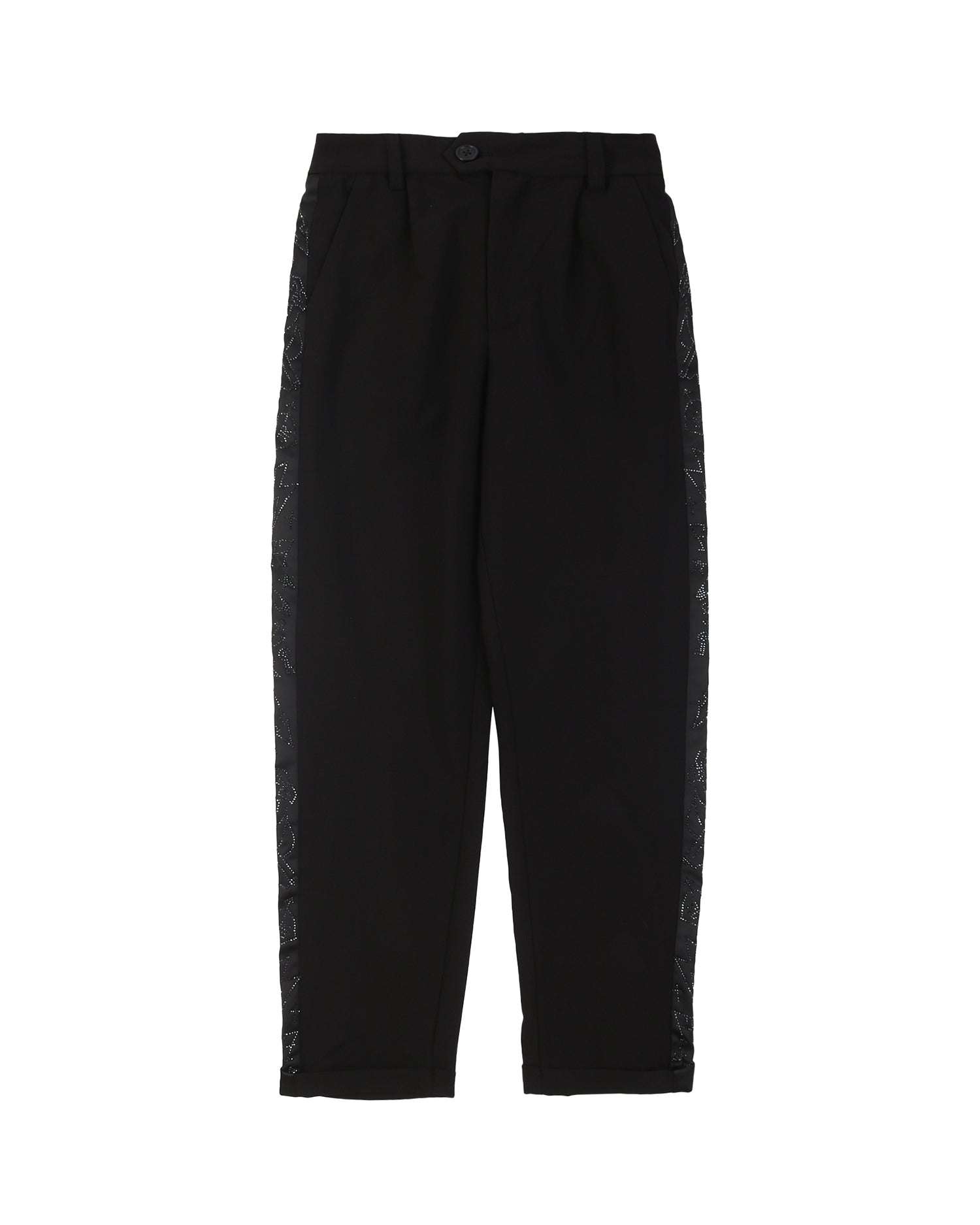 John Richmond kids Pantaloni dritti con strass sconto