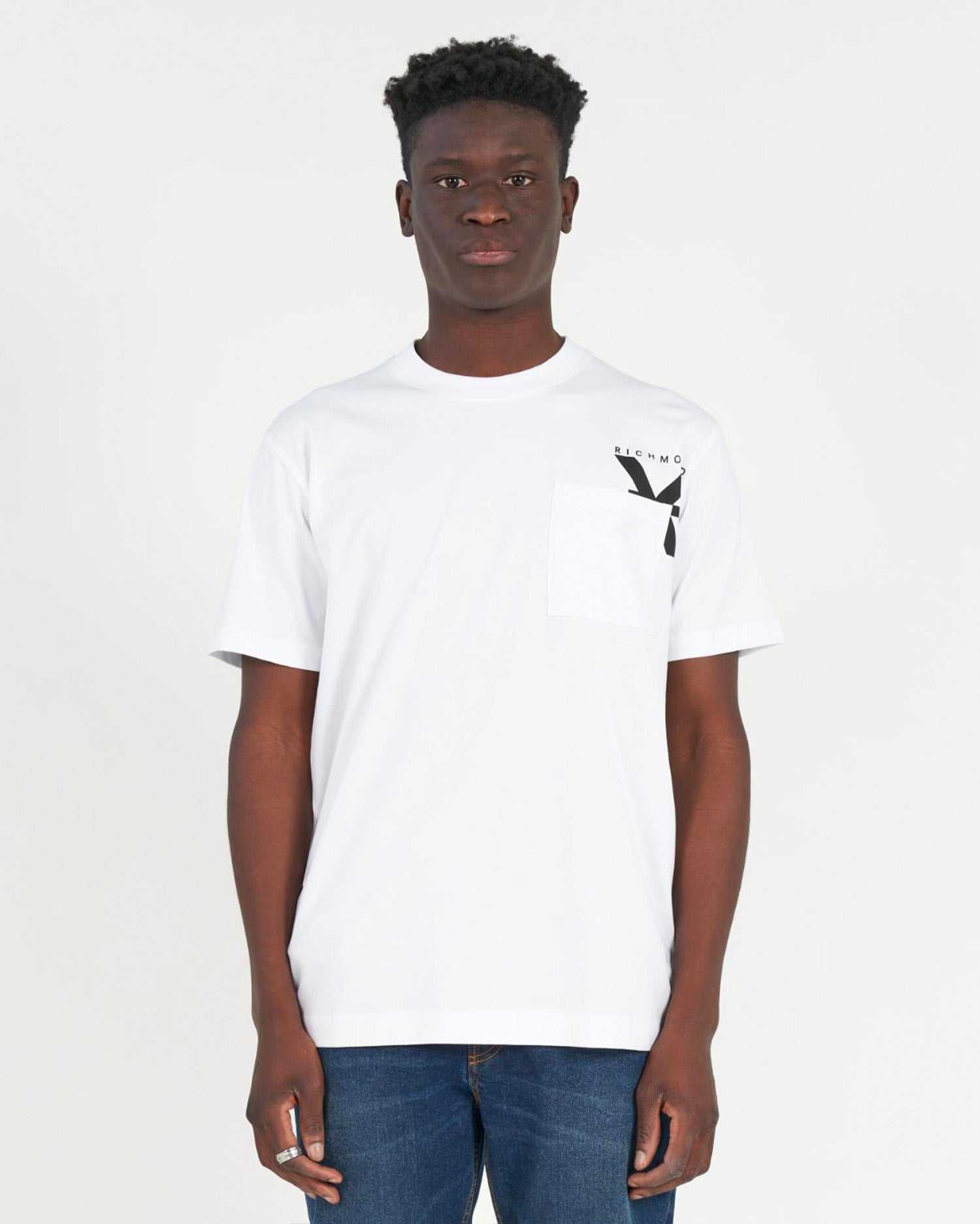 John Richmond T-shirt con logo a contrasto sul davanti sconto