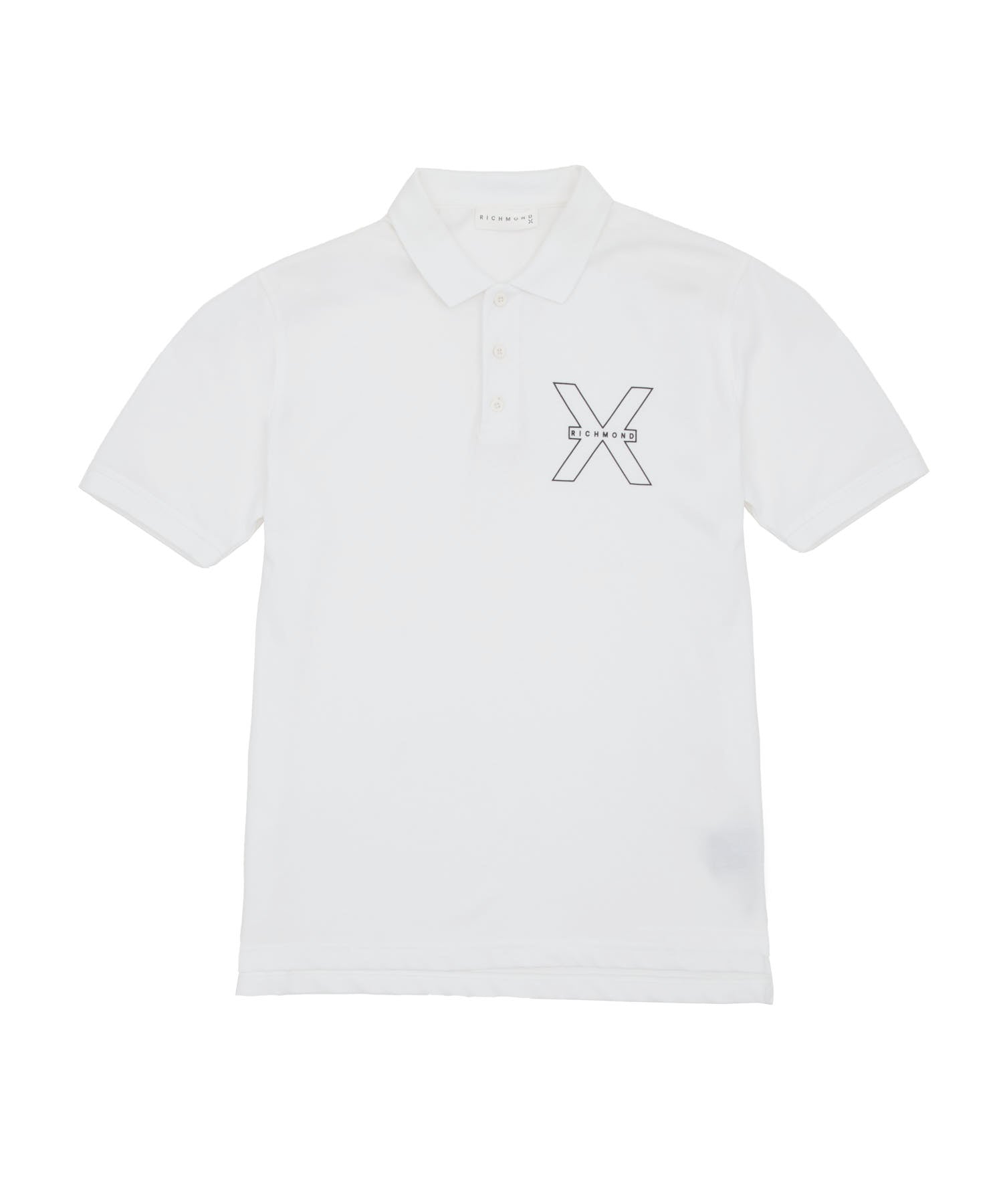 John Richmond Polo con logo applicato sul davanti sconto