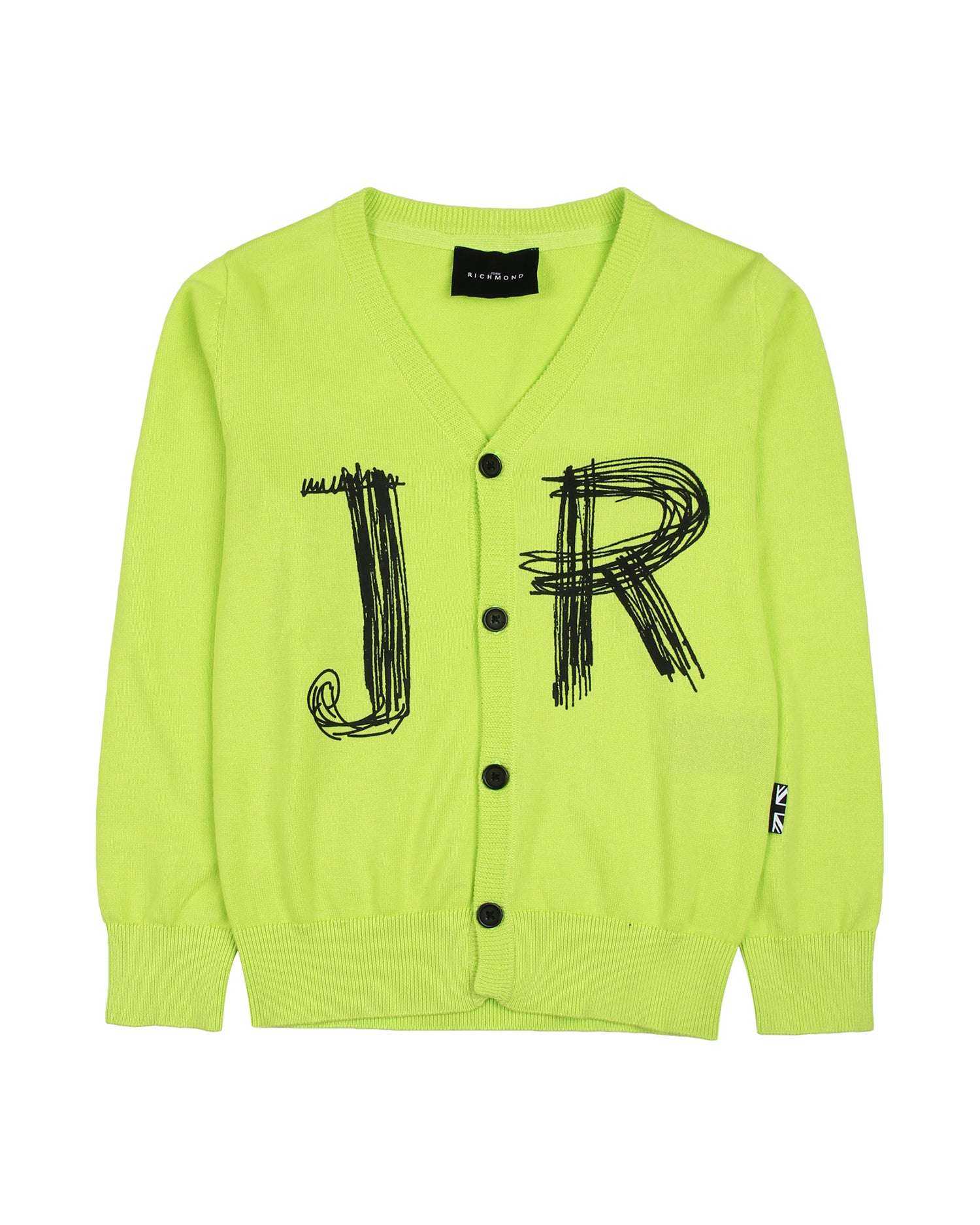 John Richmond kids Cardigan con logo a contrasto sconto