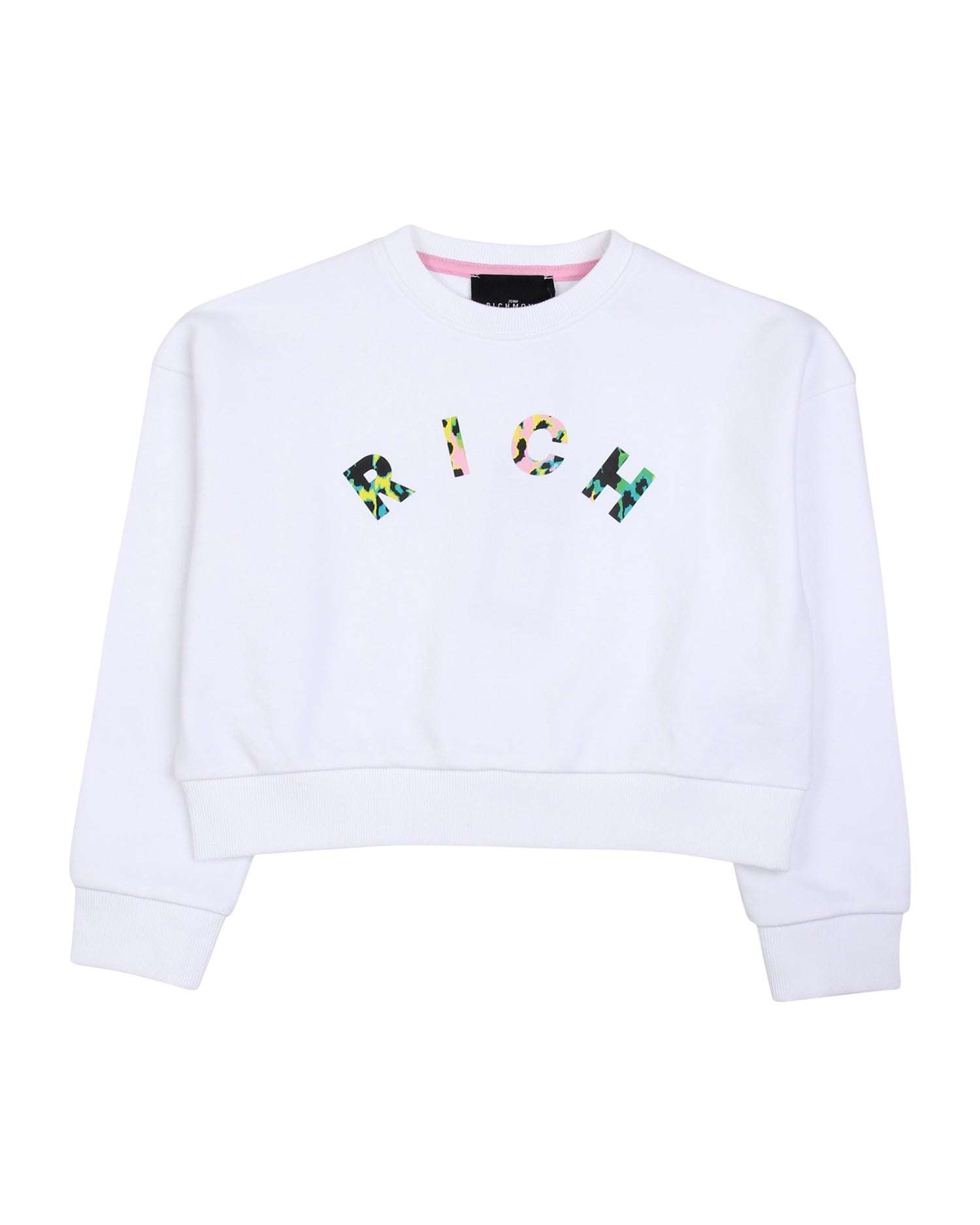 John Richmond kids Felpa con logo multicolor sconto