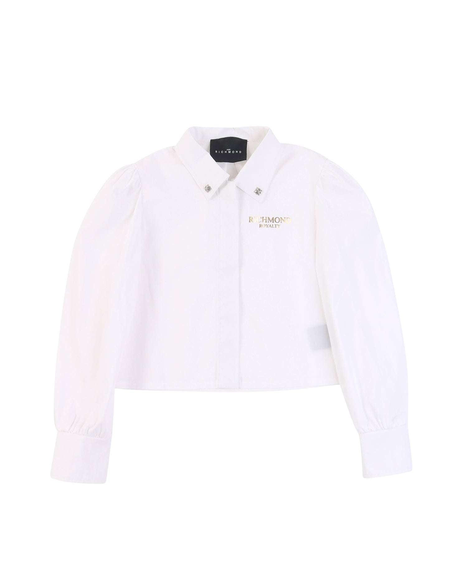 John Richmond kids Camicia crop con logo sconto