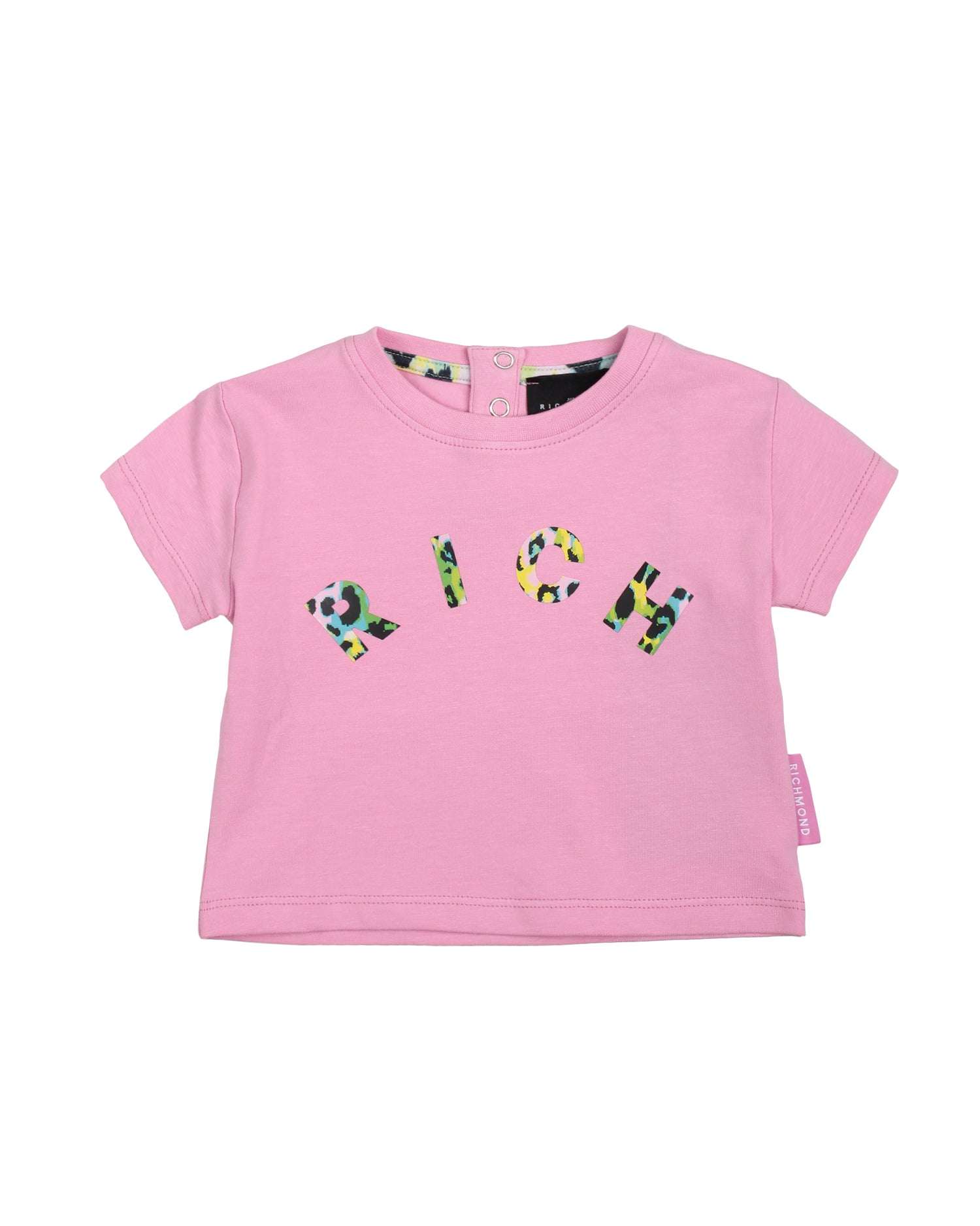 John Richmond kids T-shirt con logo multicolor sconto