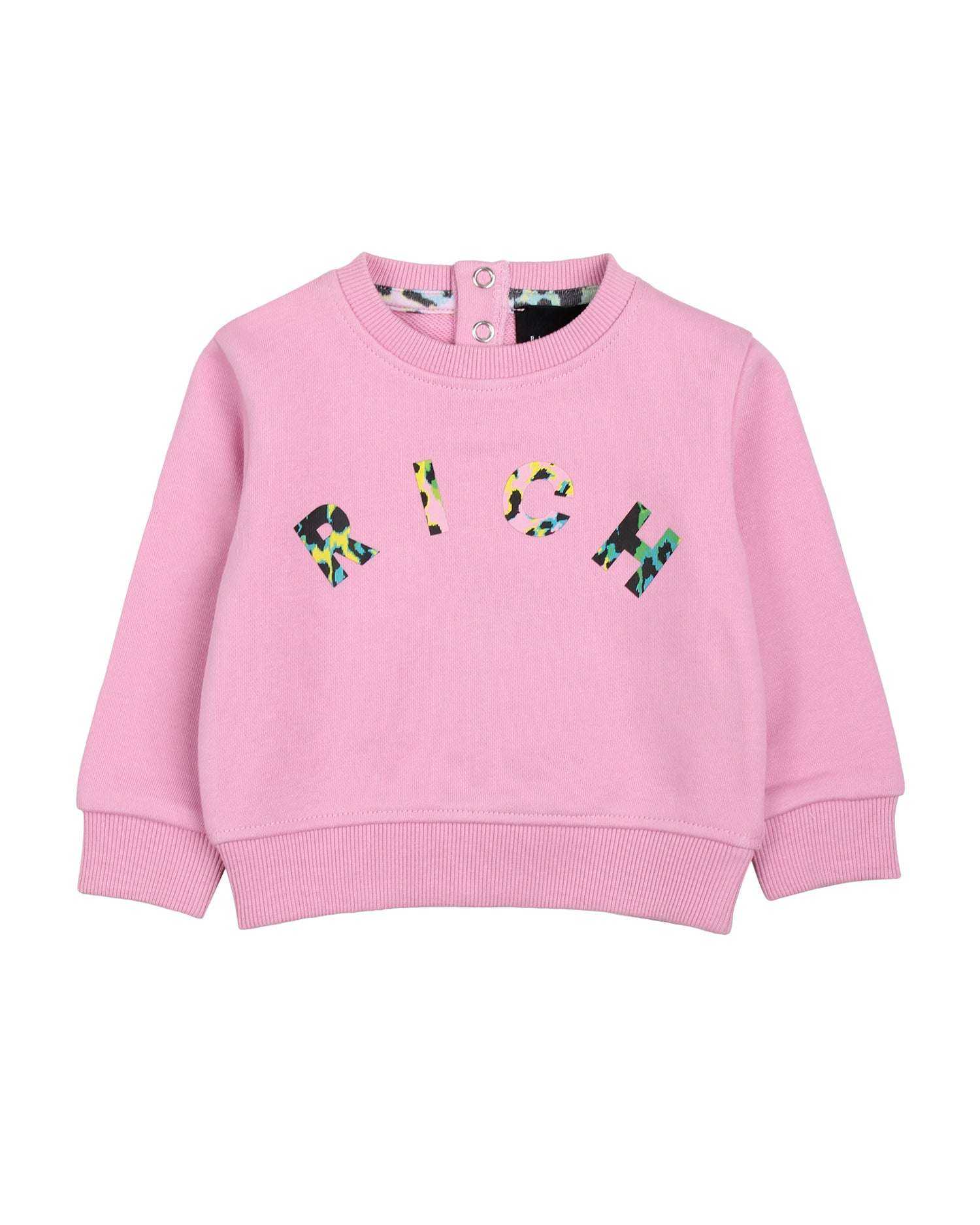 John Richmond kids Felpa con logo multicolor sconto