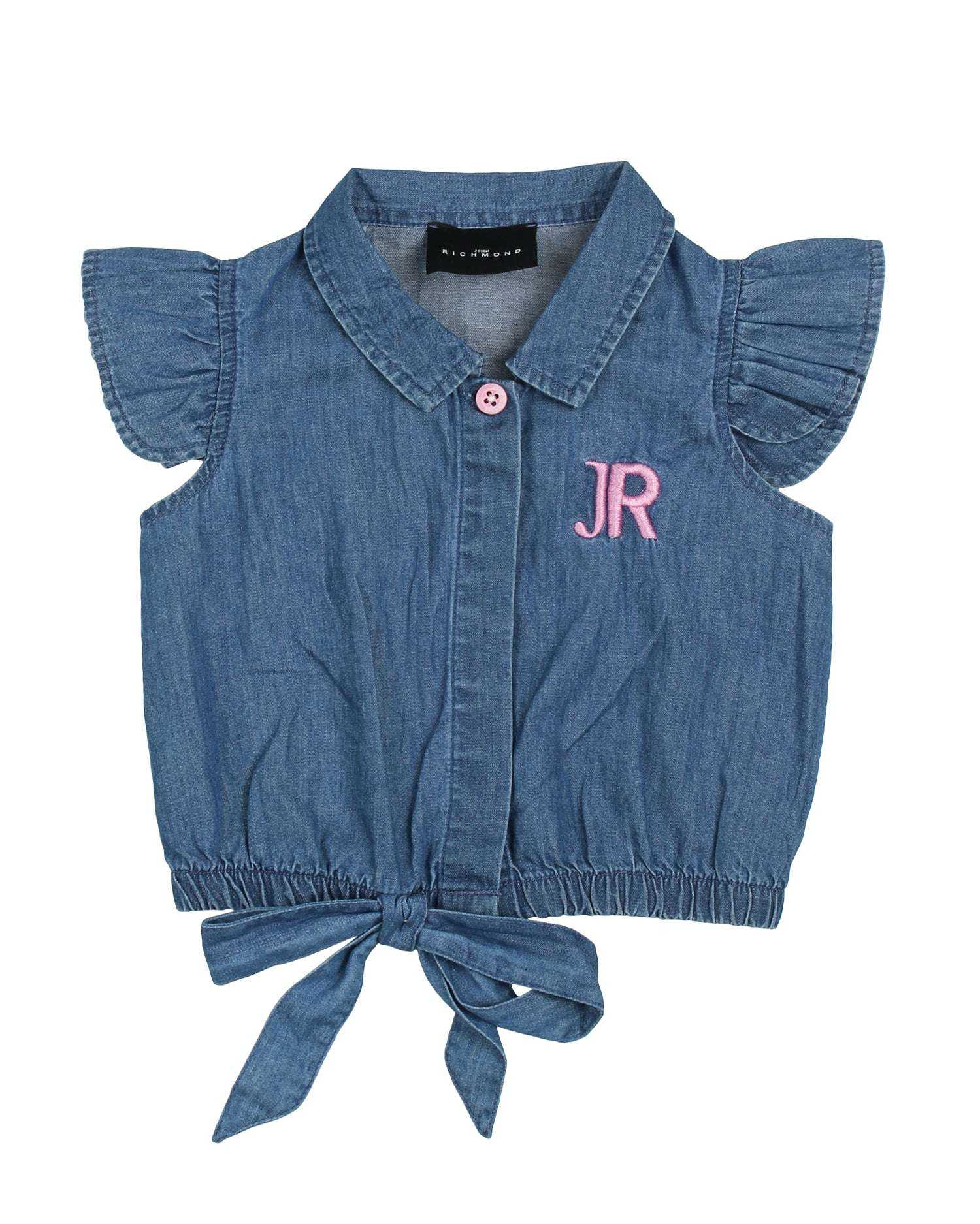 John Richmond kids Camicia crop con fiocco sconto