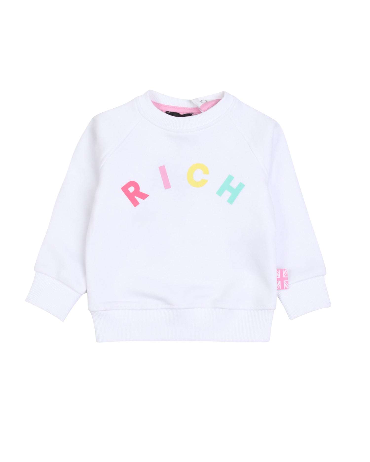 John Richmond kids Felpa con logo multicolor sconto