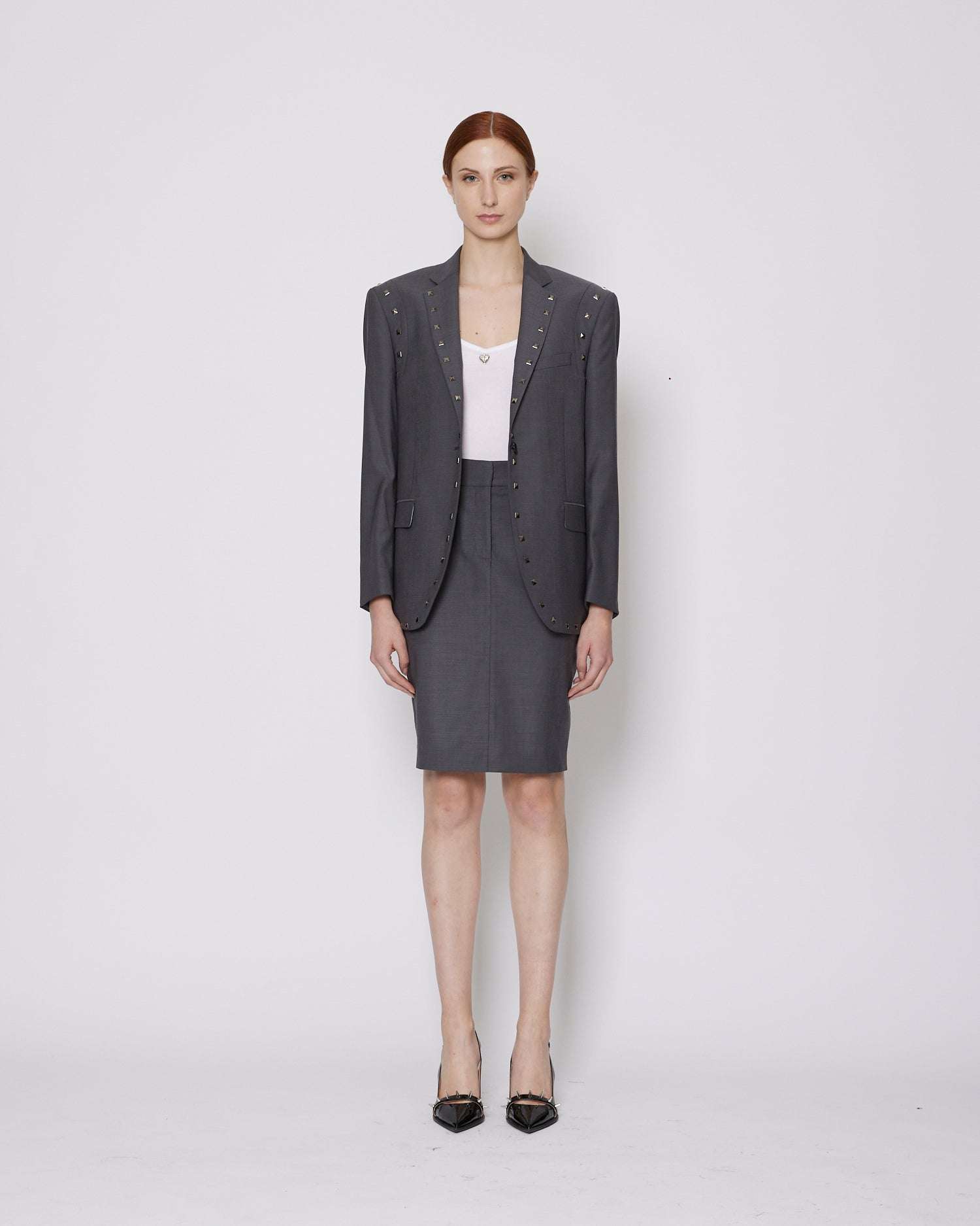 John Richmond Blazer monopetto con applicazioni metalliche sconto