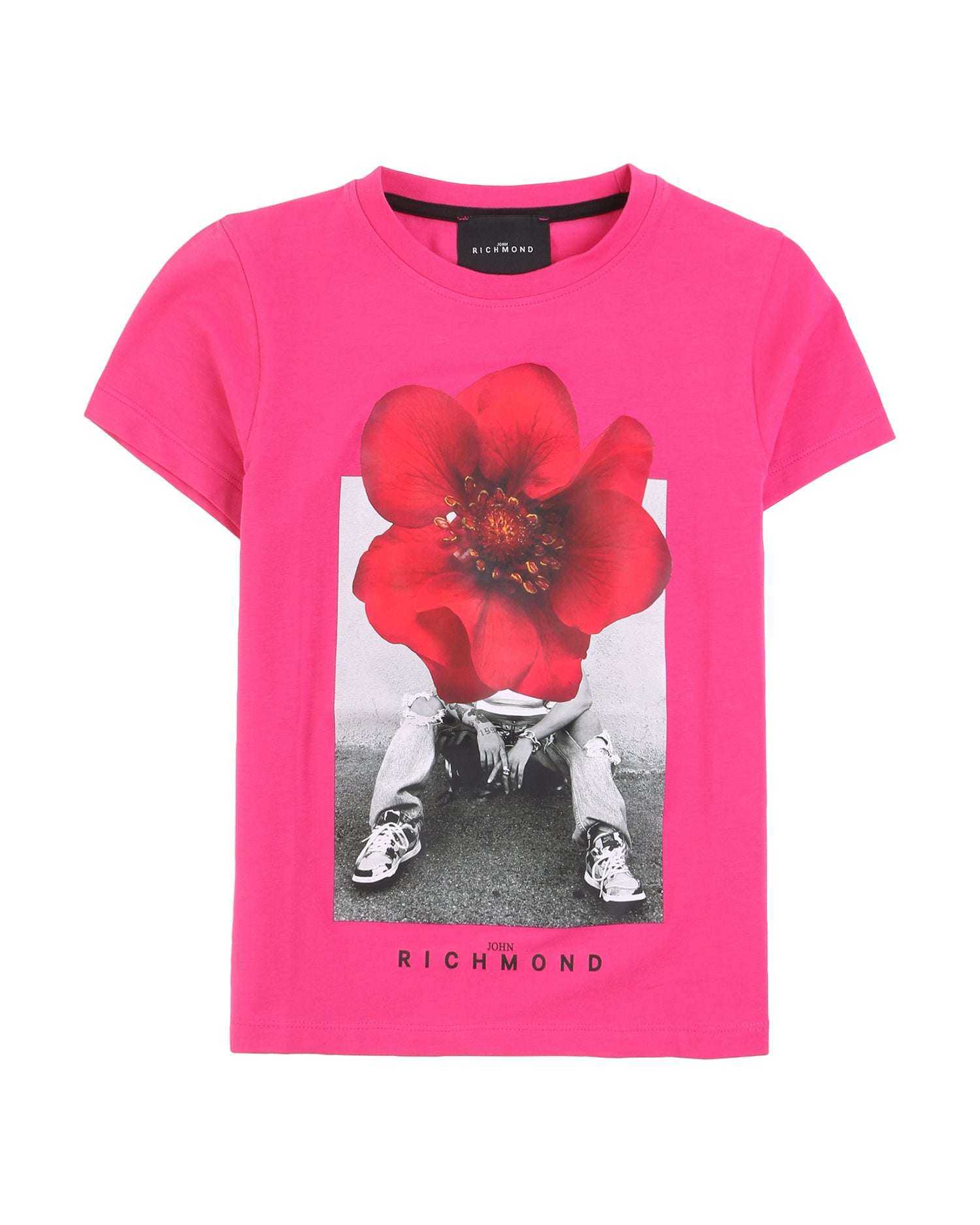 John Richmond kids T-shirt con stampa e logo sconto