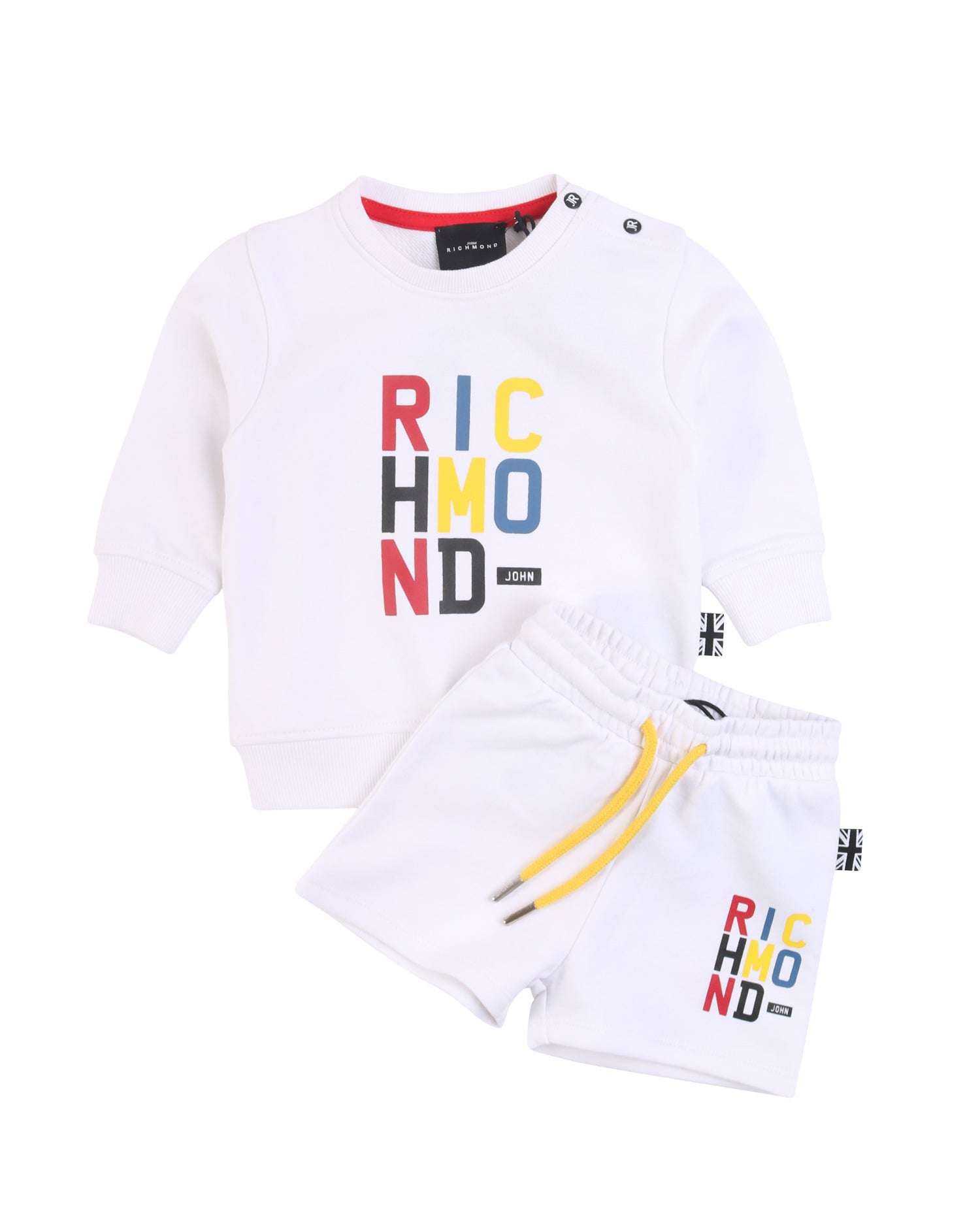 John Richmond kids Completo maglia e short con logo sconto