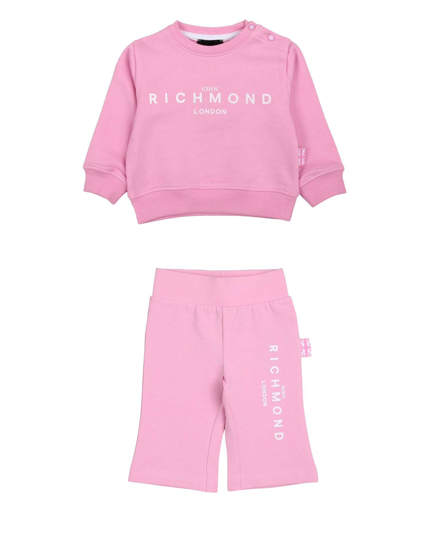 John Richmond kids Completo felpa e pantalone con logo sconto