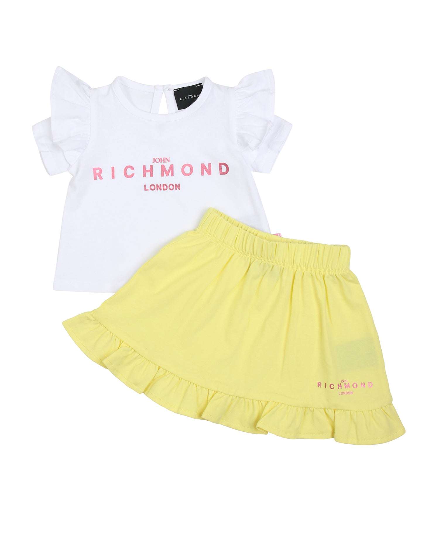 John Richmond kids Completo t-shirt e minigonna sconto