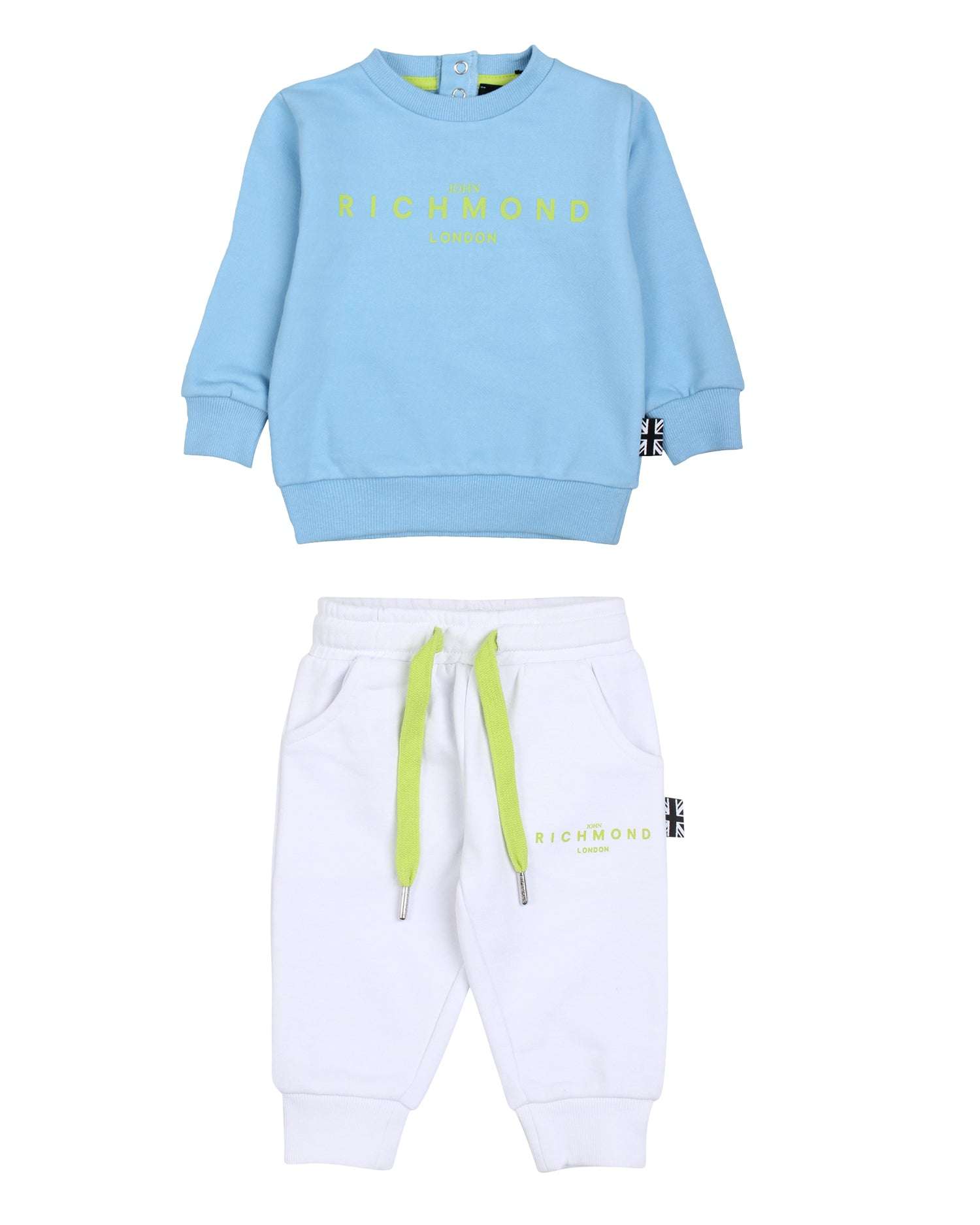 John Richmond kids Completo felpa e pantalone con logo sconto