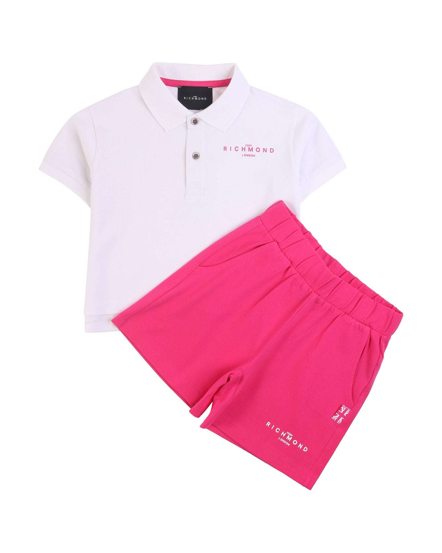 John Richmond kids Completo polo e short con logo sconto