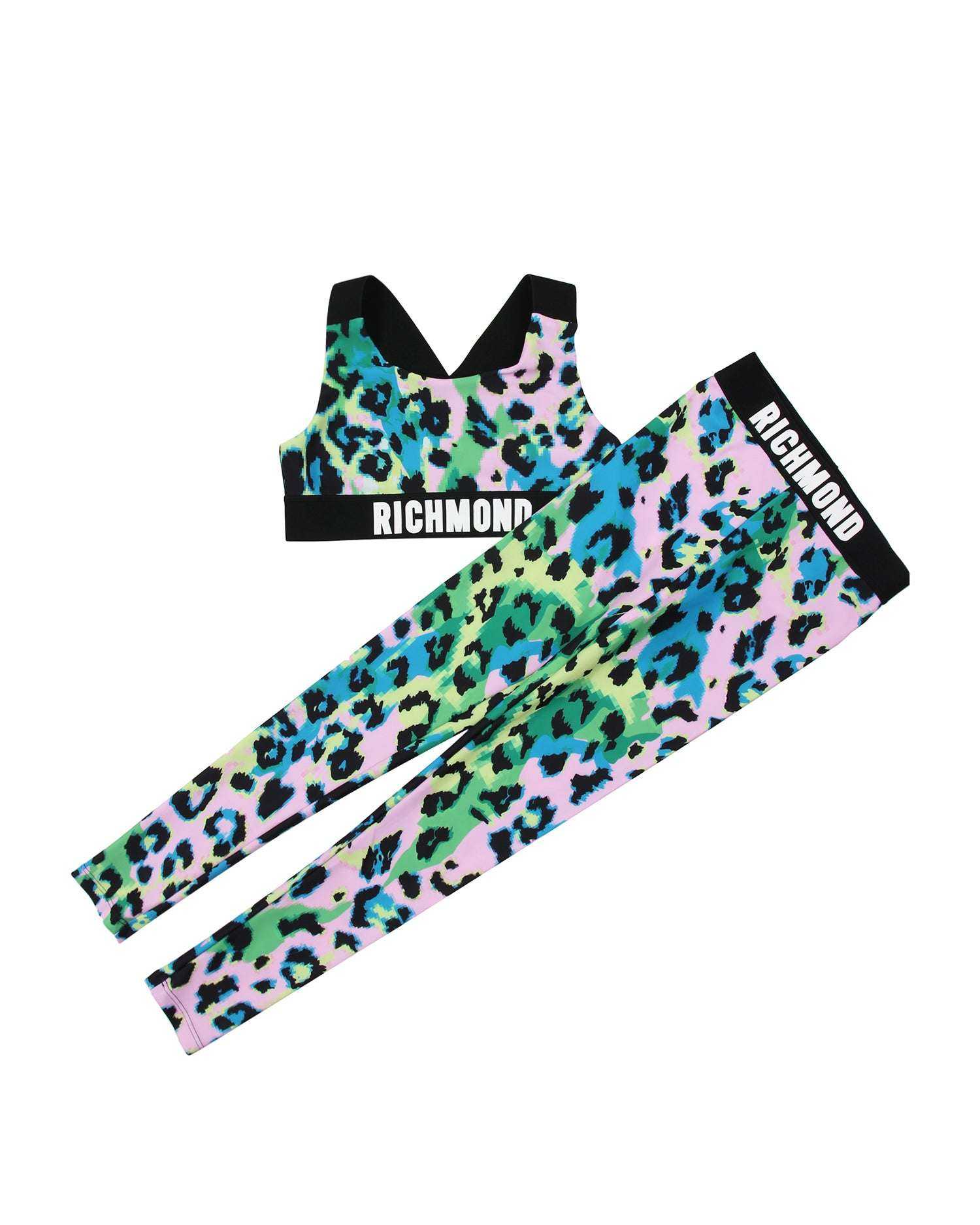 John Richmond kids Completo top e leggings a fantasia sconto