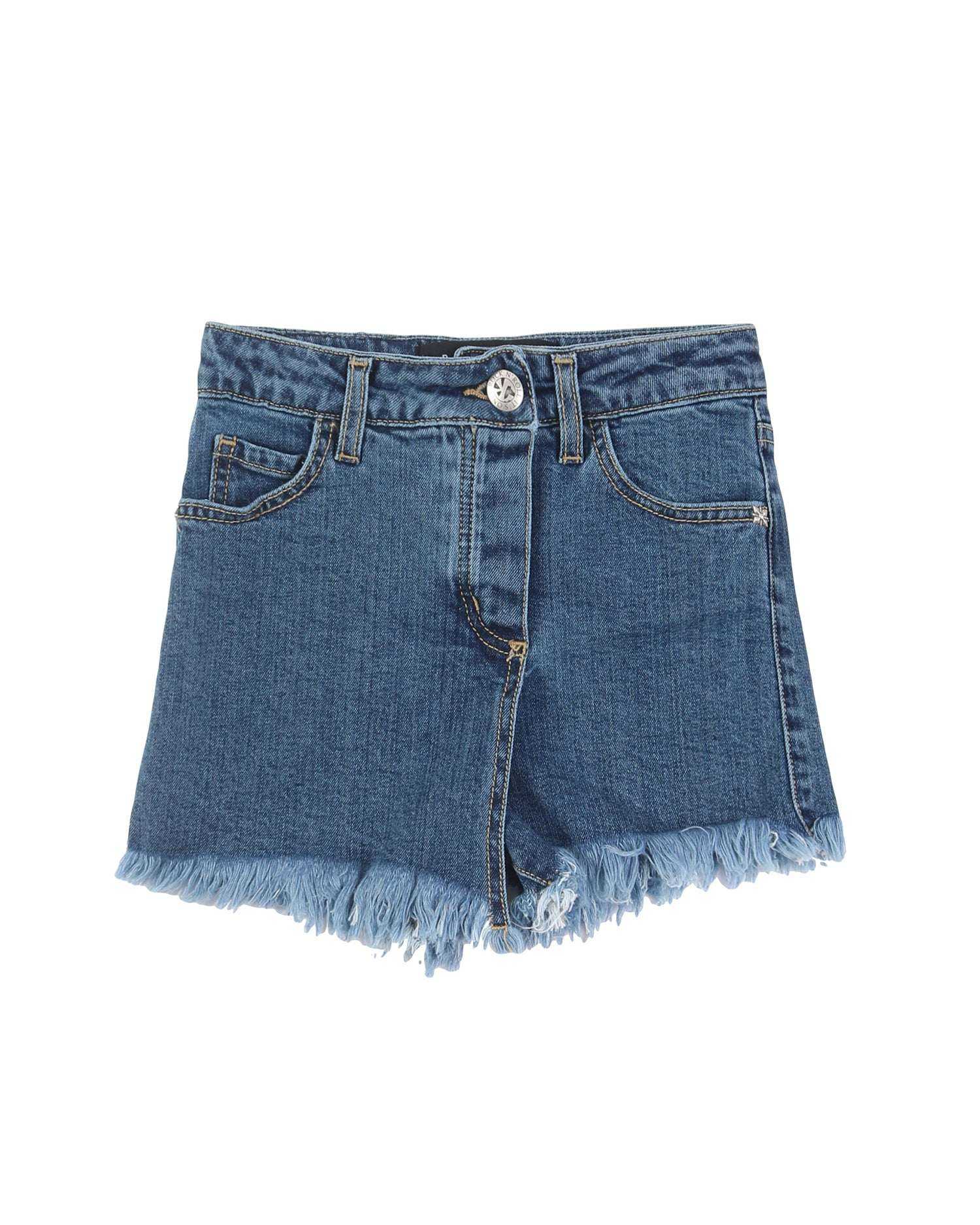 John Richmond kids Shorts in denim con logo sconto