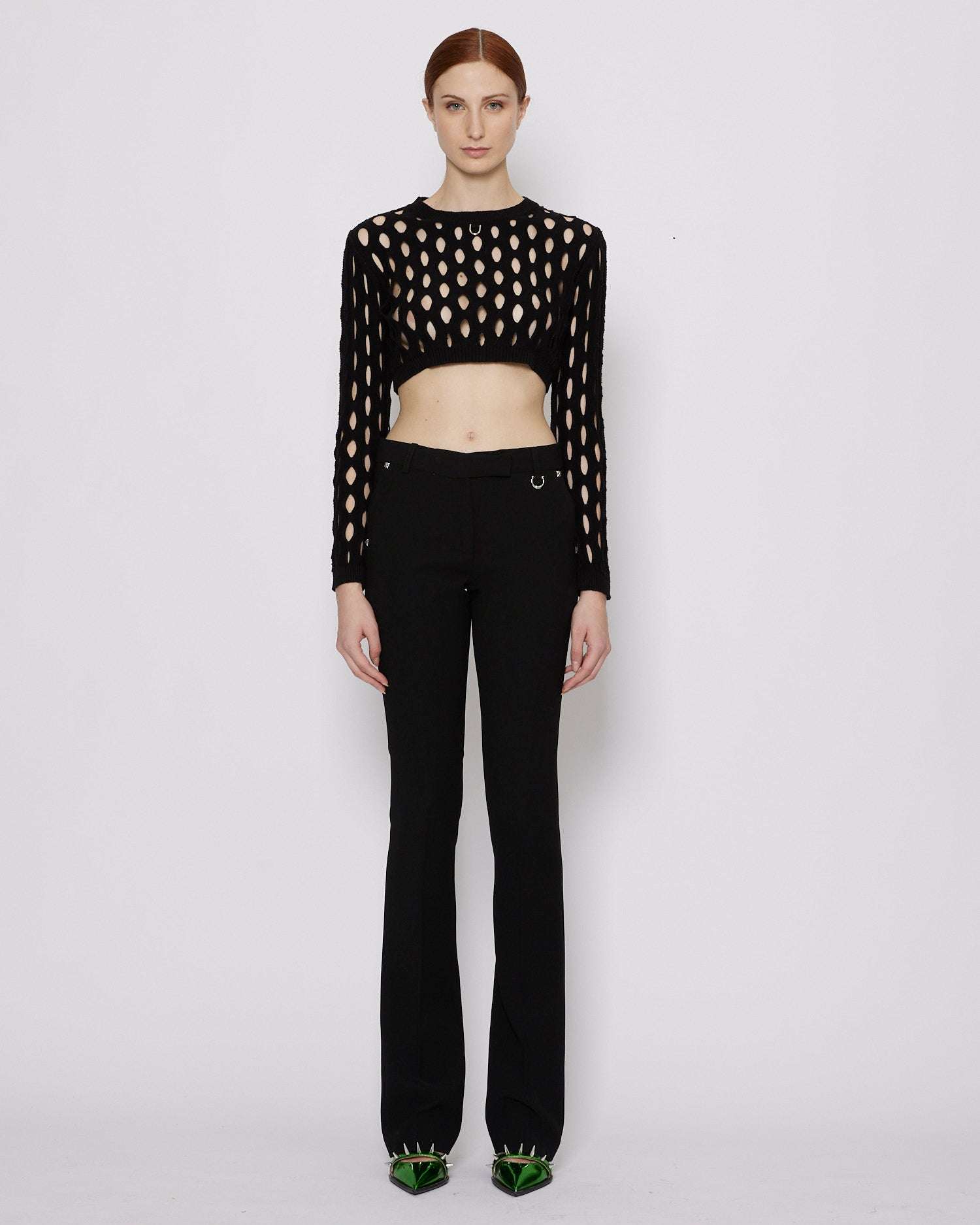 John Richmond Maglia crop forata sconto