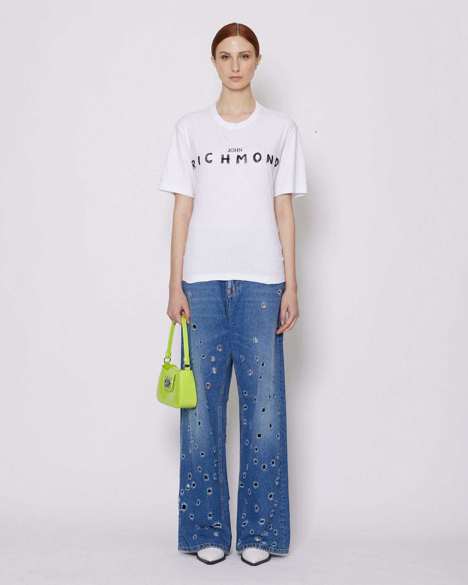 John Richmond T-shirt con logo sul davanti sconto