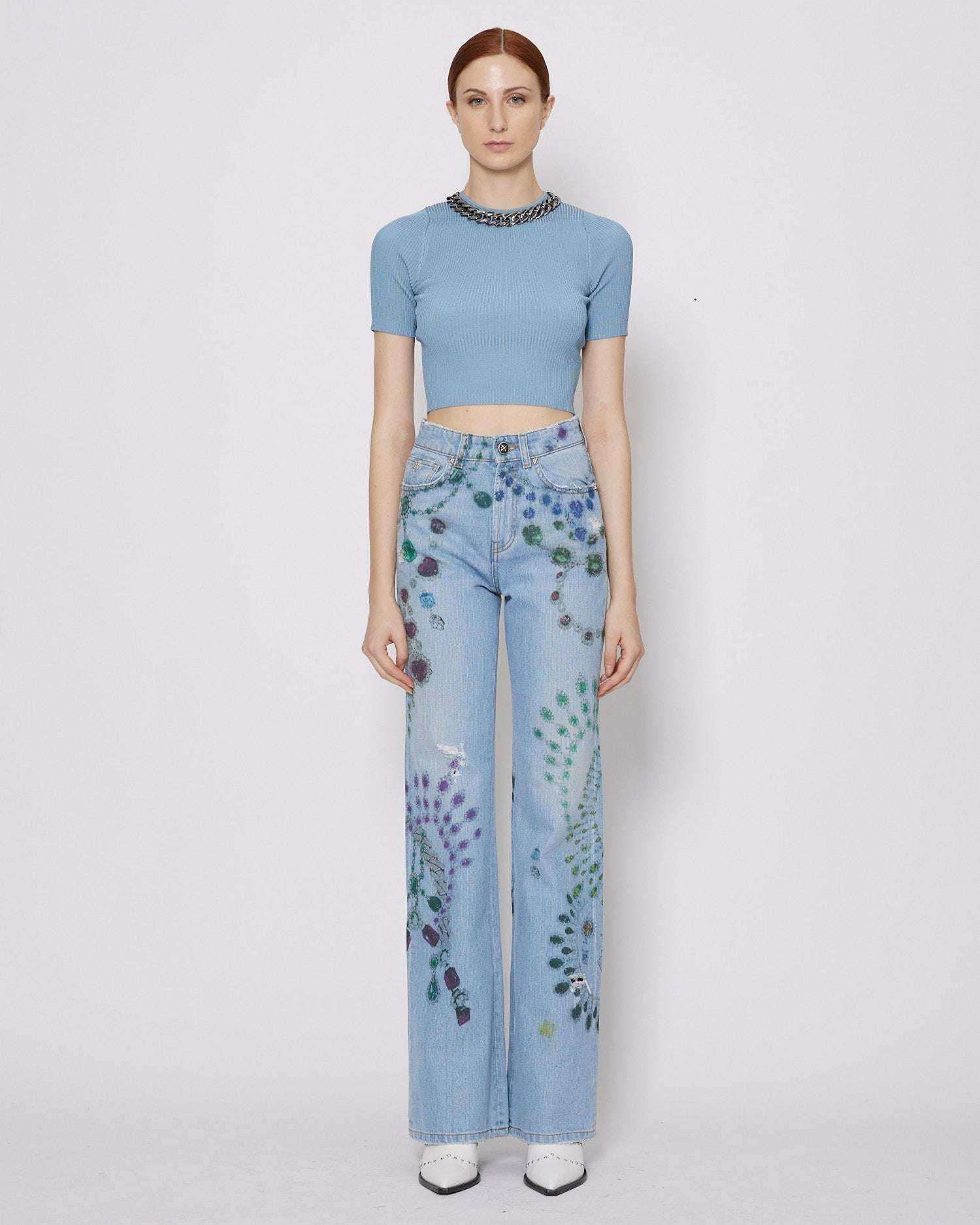 John Richmond Jeans a vita media con pattern sconto