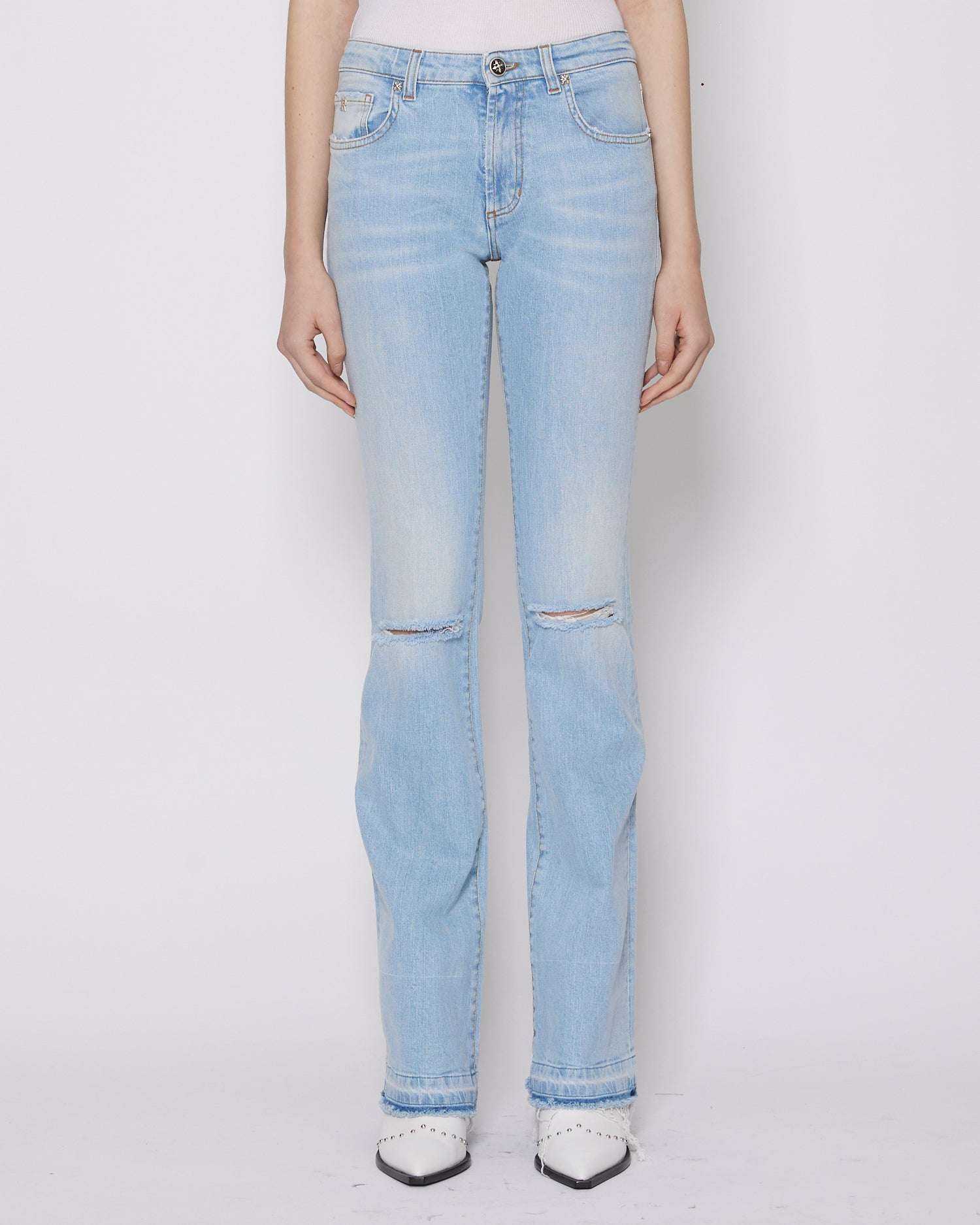 John Richmond Jeans straight leg con strappi sconto