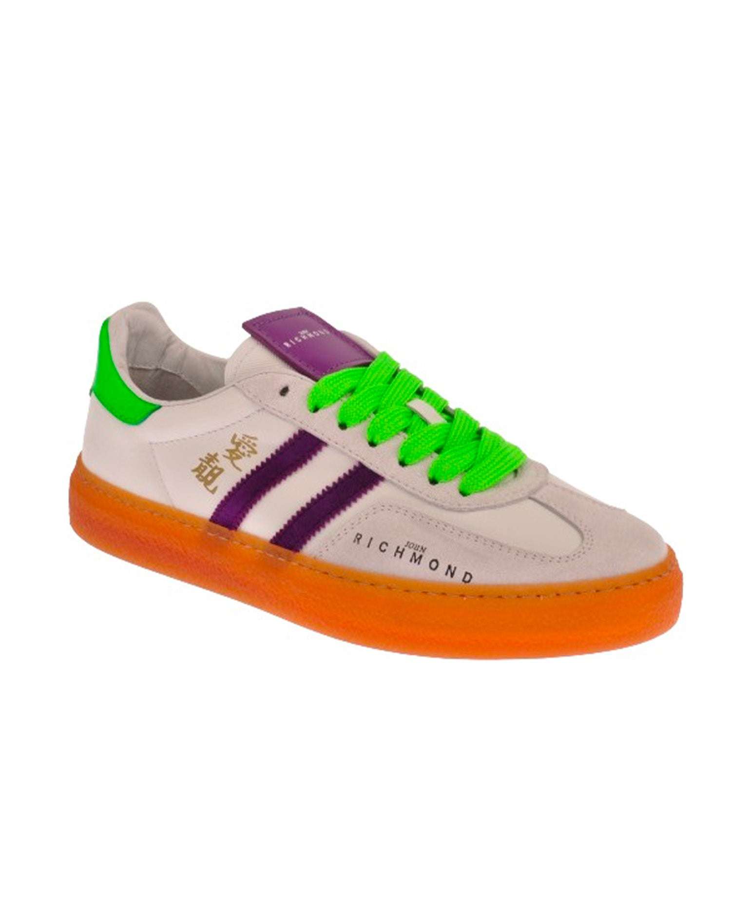 John Richmond - RICHENKA Sneakers in pelle con logo e bande laterali sconto