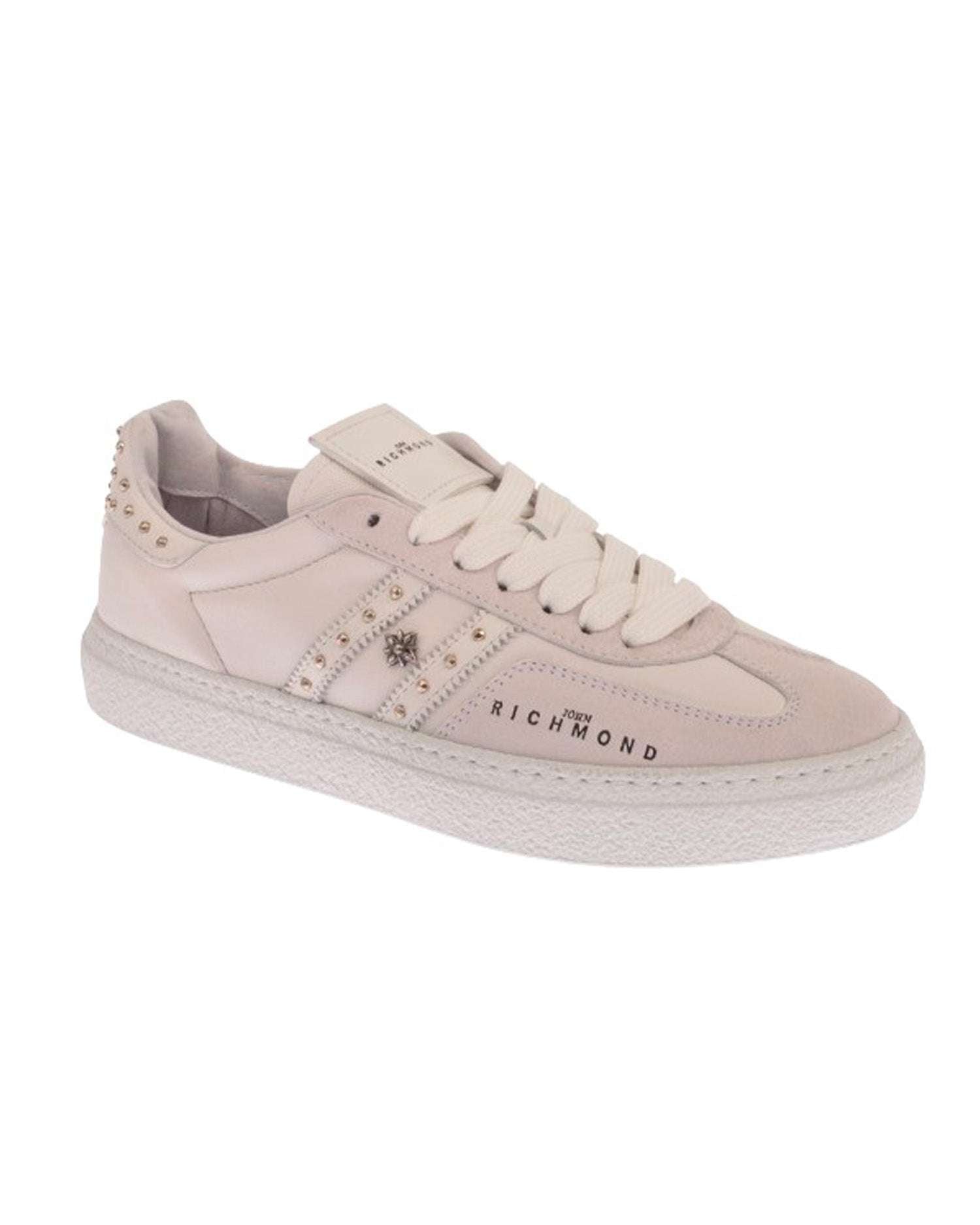 John Richmond - RICHENKA Sneakers in pelle con bande laterali e borchiette sconto