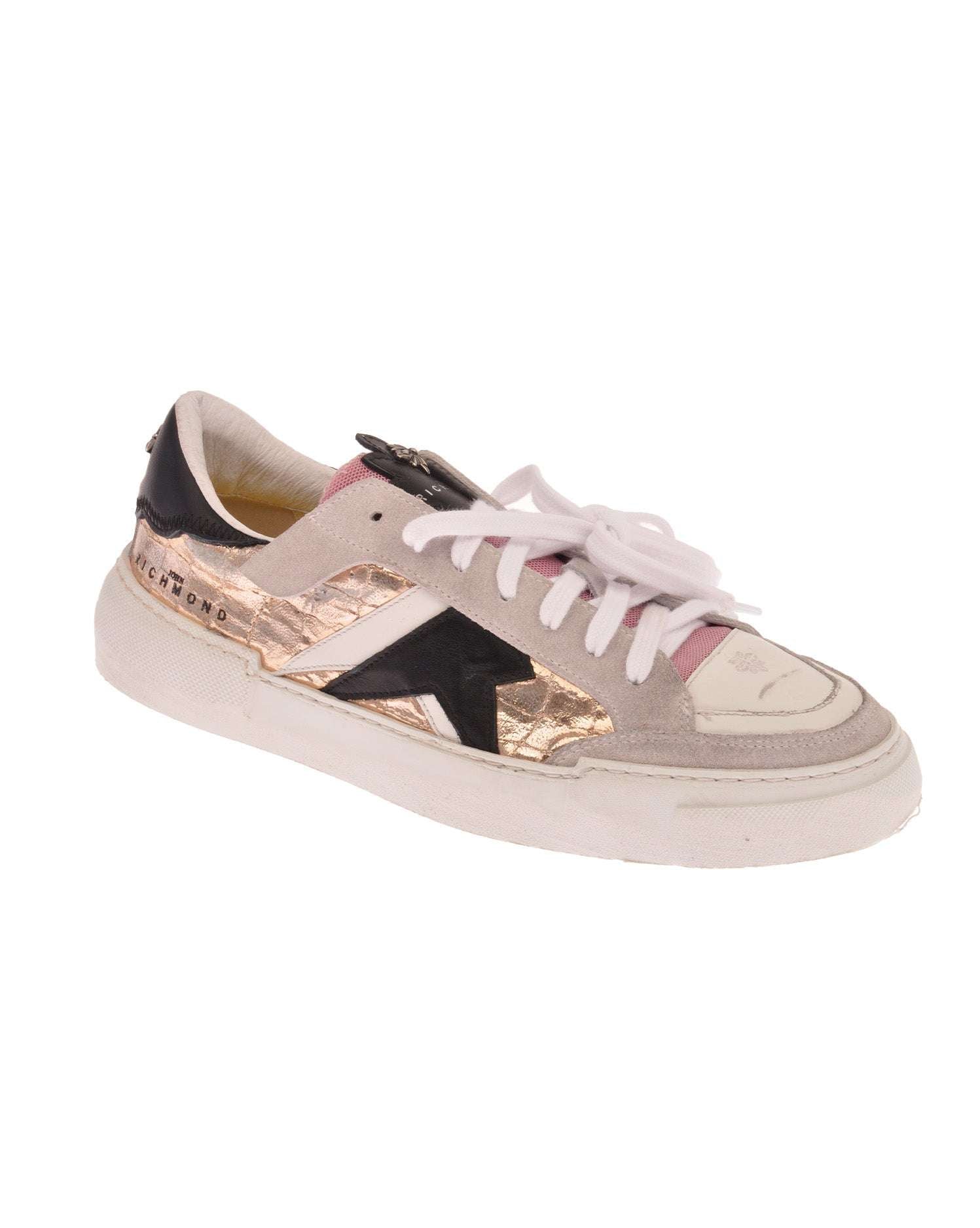 John Richmond Sneakers tricolor con stampa laterale sconto