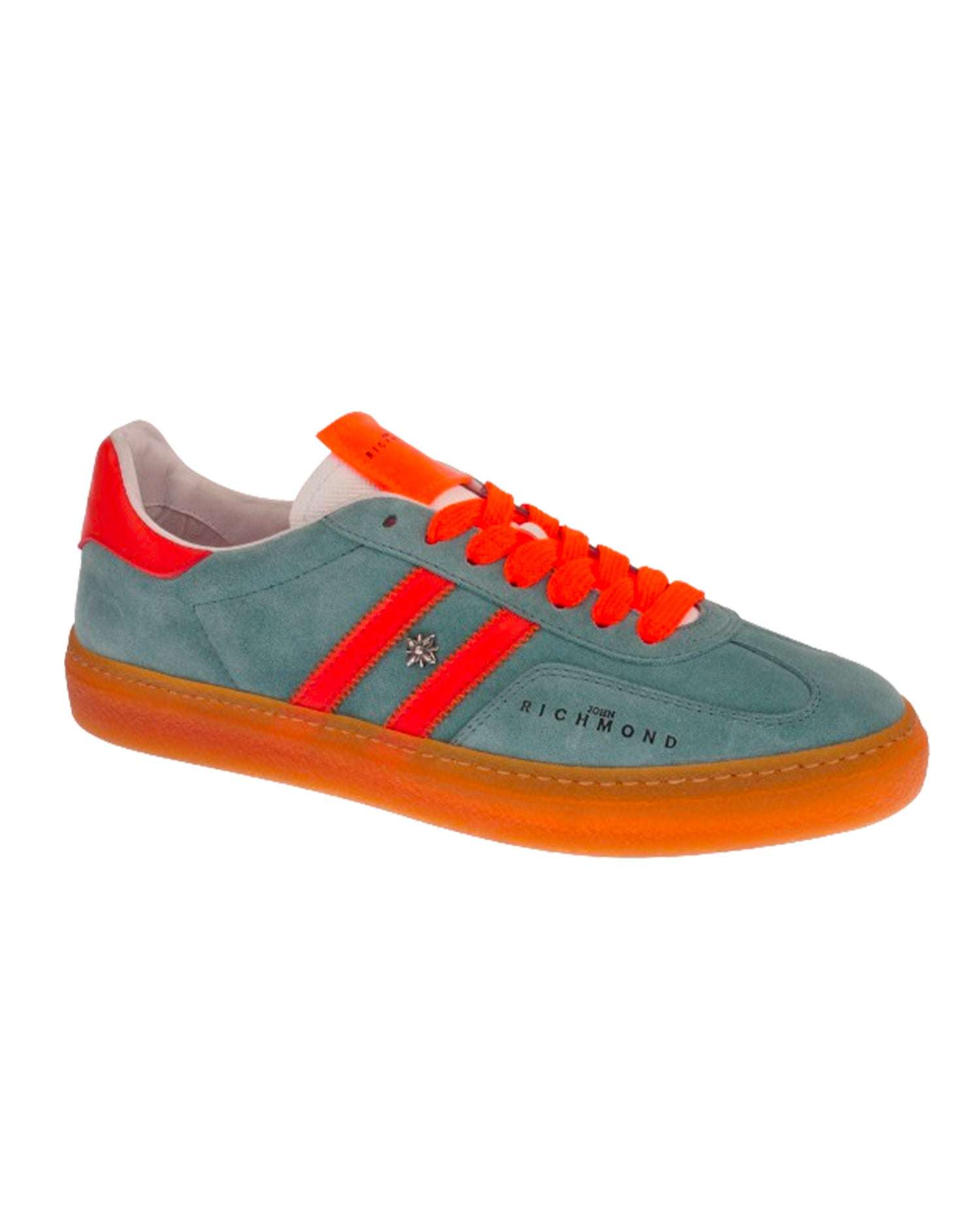 John Richmond Sneakers in pelle con logo e bande laterali sconto