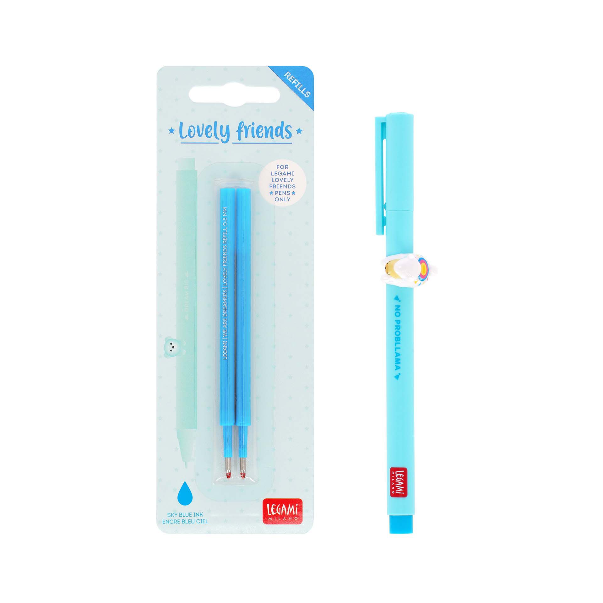 Legami Set Penna Lovely Llama con Refill Azzurro sconto