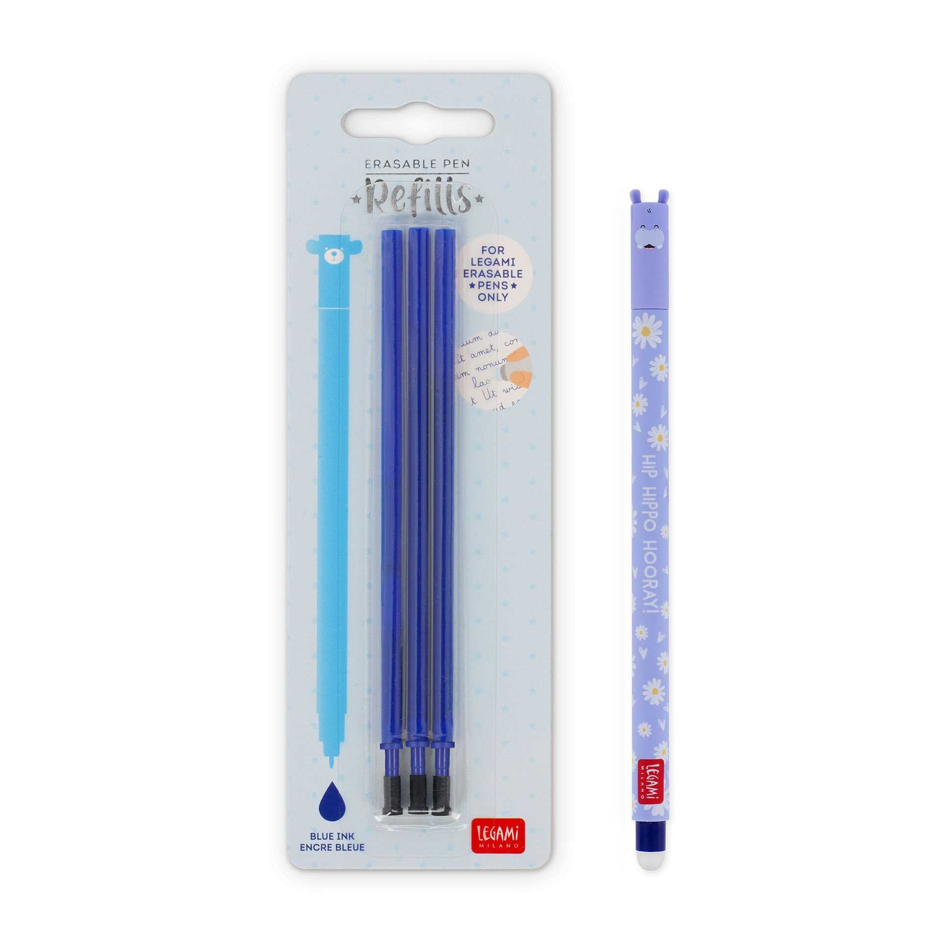 Legami Set Penna Cancellabile Hippo con Refill Blu sconto