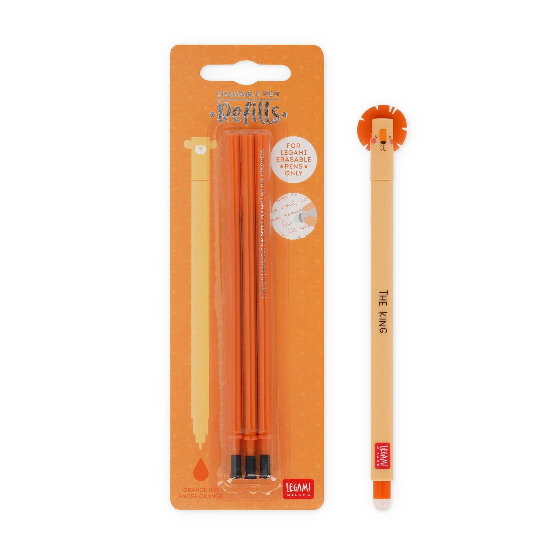 Legami Set Penna Cancellabile Lion con Refill Arancione sconto