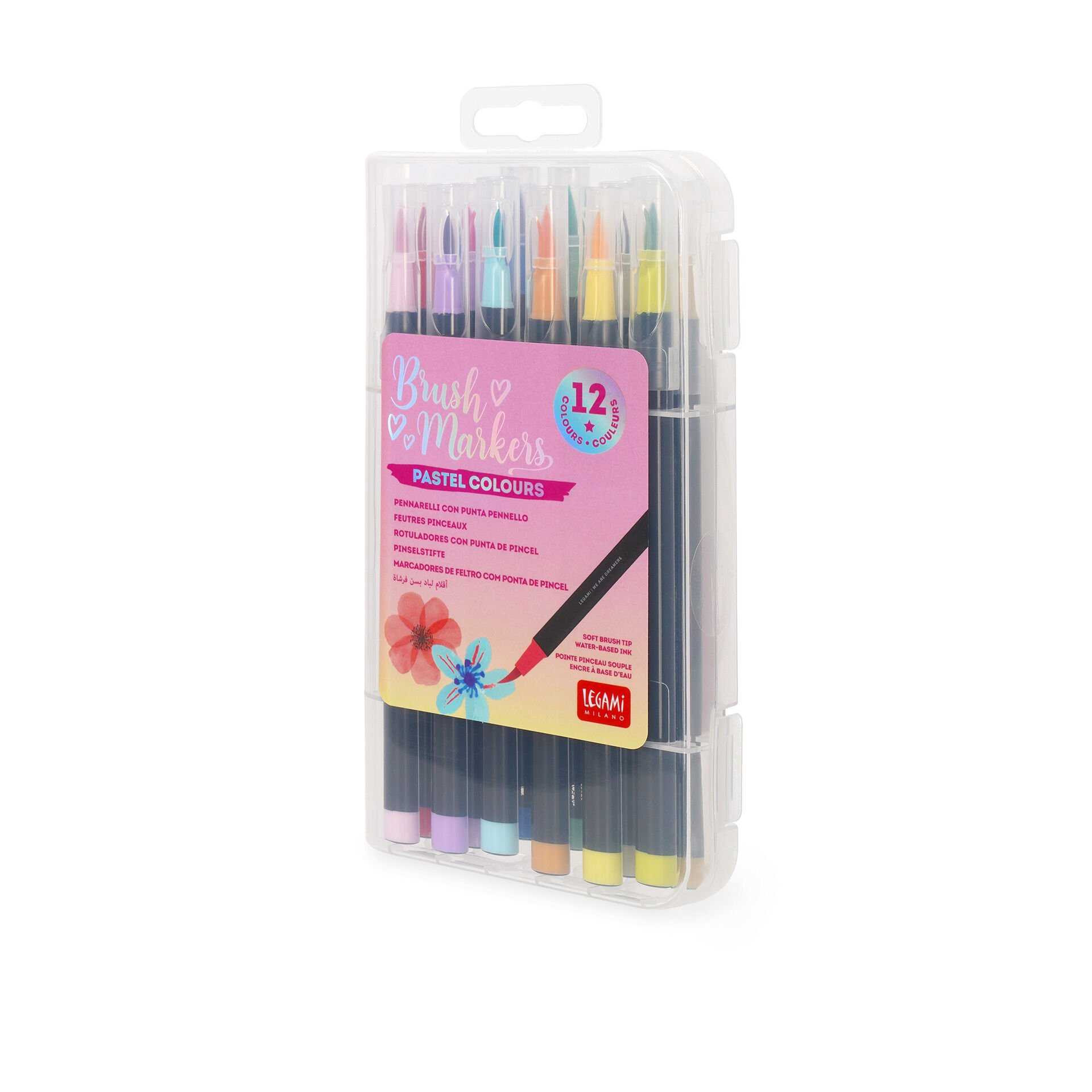 Legami Set di 12 Pennarelli con Punta Pennello - Brush Markers sconto