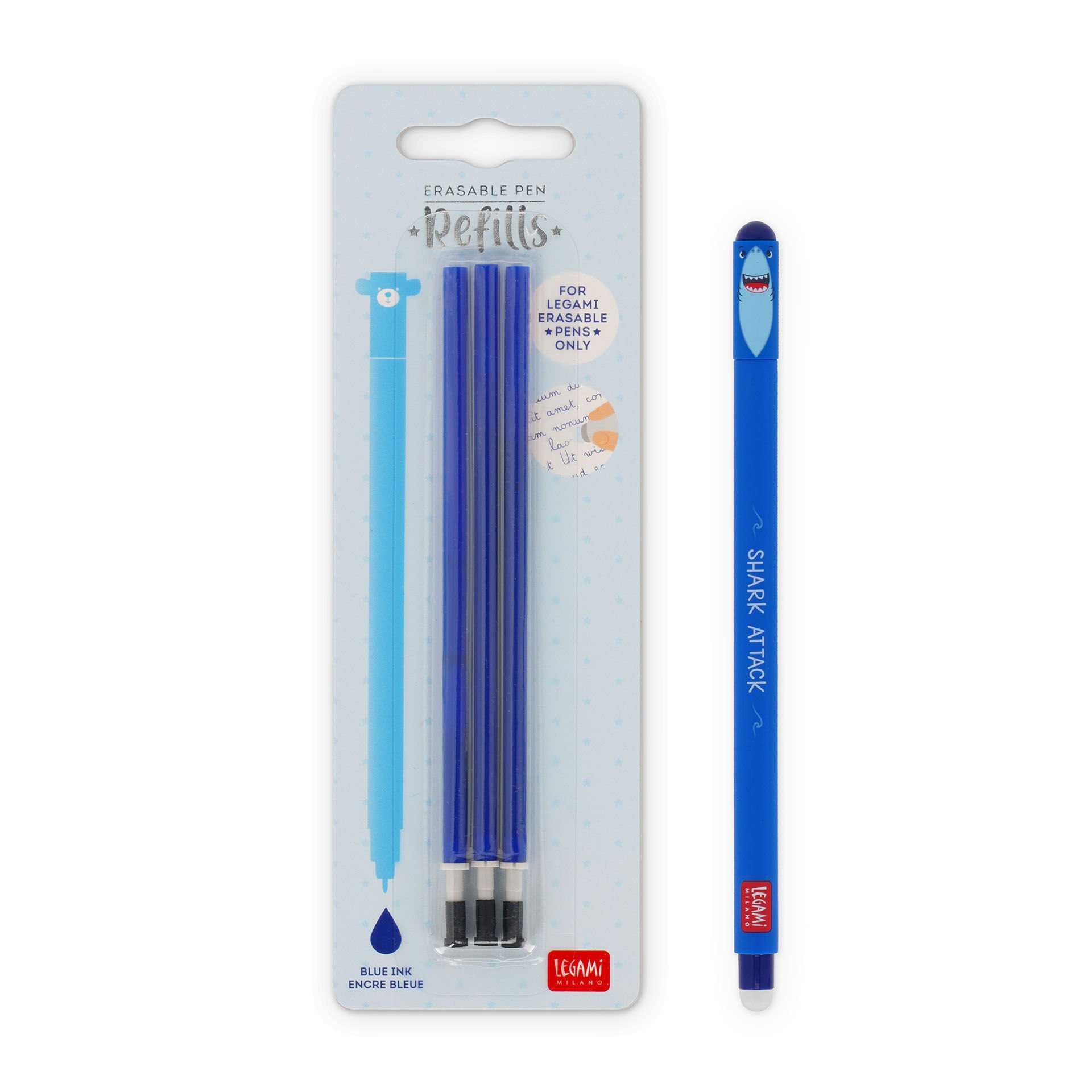 Legami Set Penna Cancellabile Shark con Refill Blu sconto