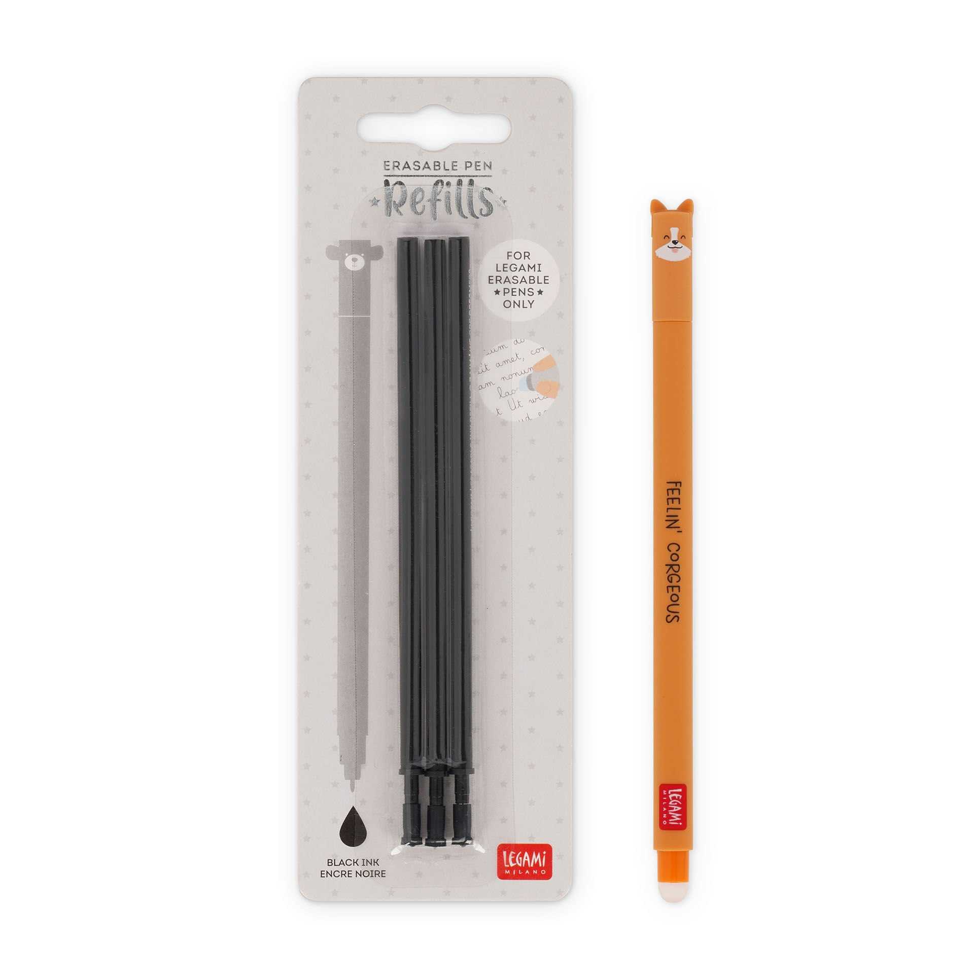 Legami Set Penna Cancellabile Corgi con Refill Nero sconto